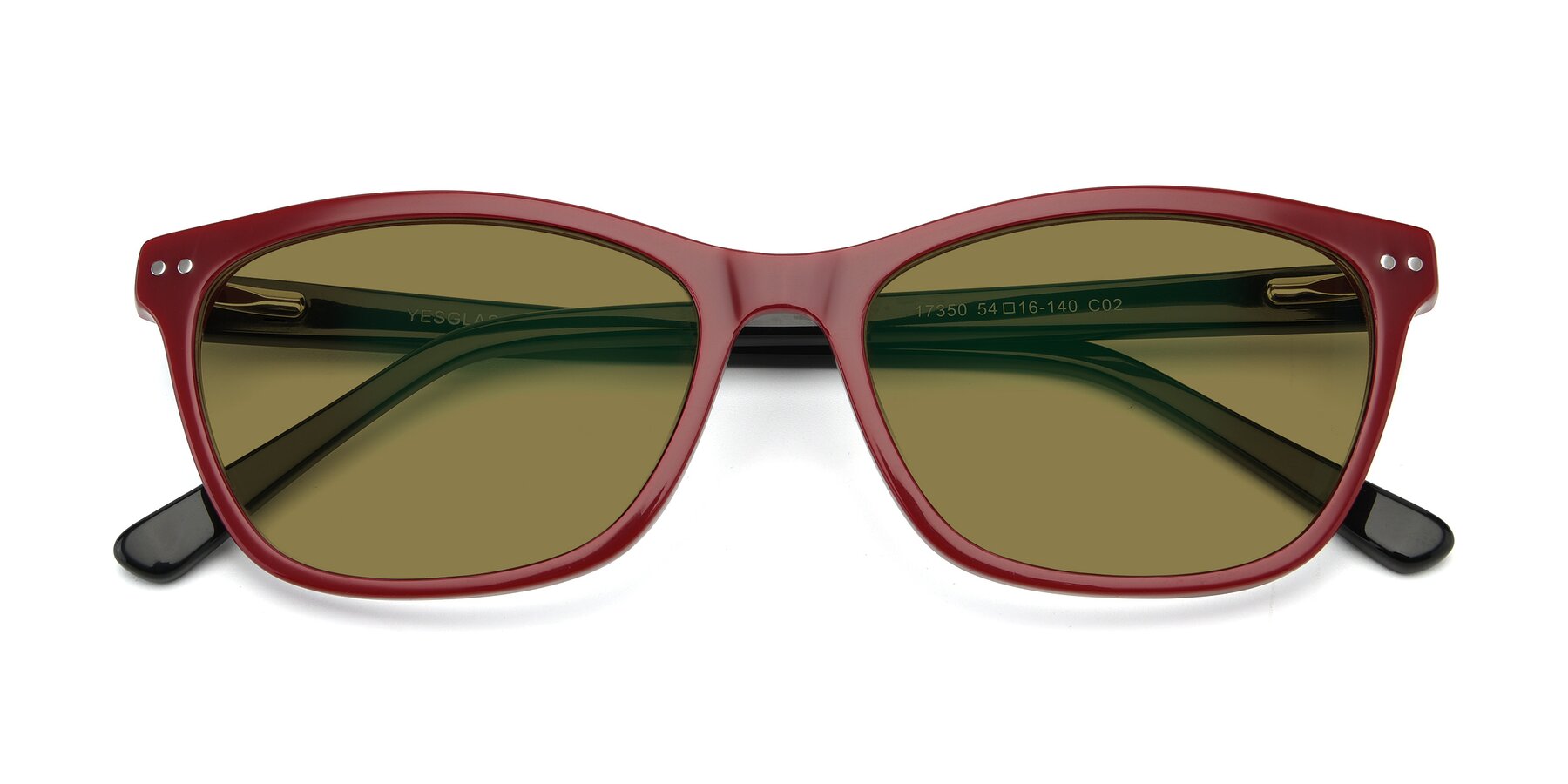 Folded Front of 17350 in Wine with Brown Polarized Lenses