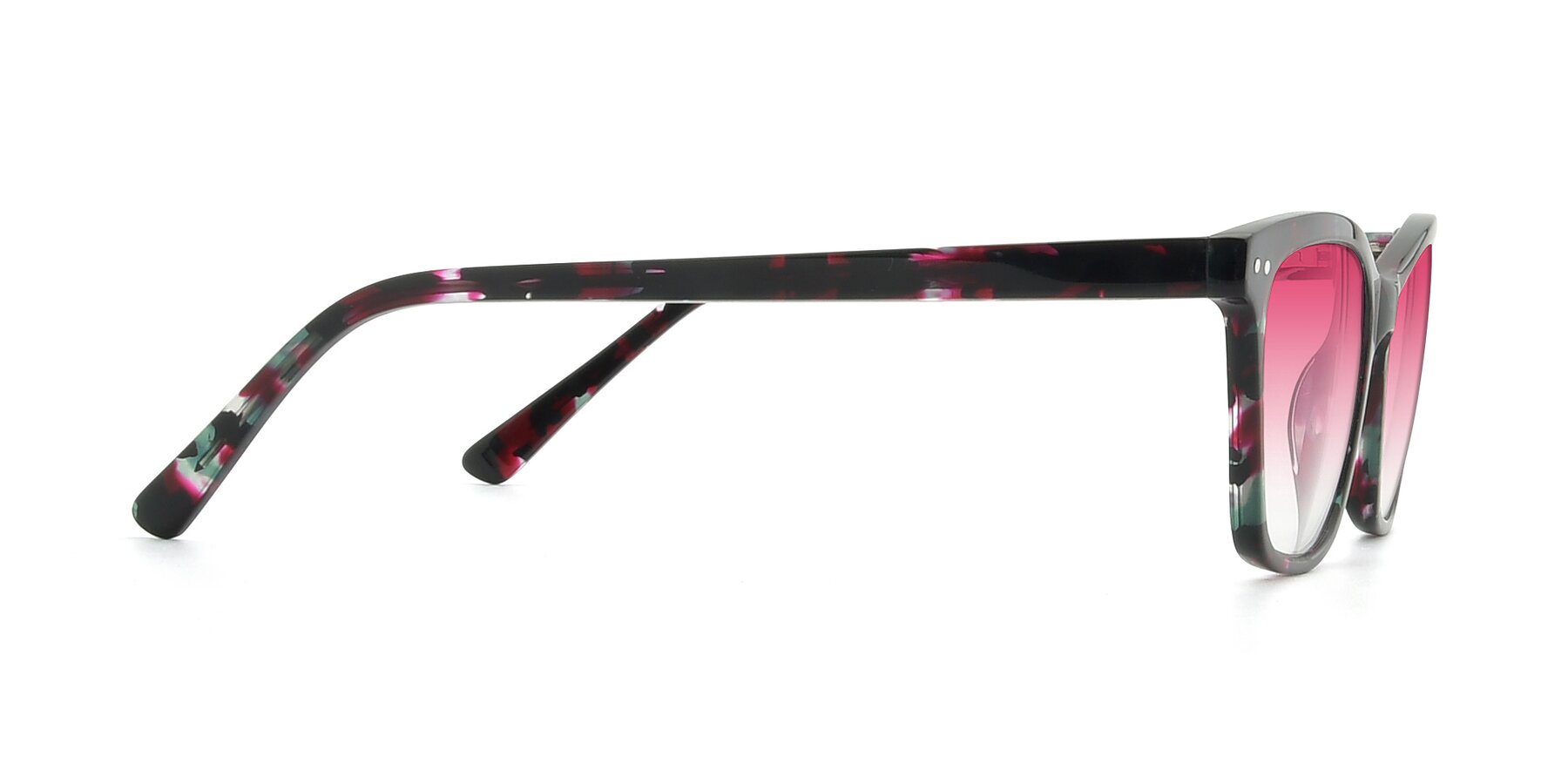 Side of 17350 in Floral Tortoise with Pink Gradient Lenses