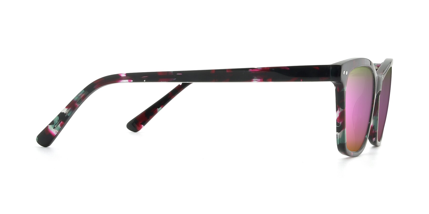 Side of 17350 in Floral Tortoise with Pink Mirrored Lenses