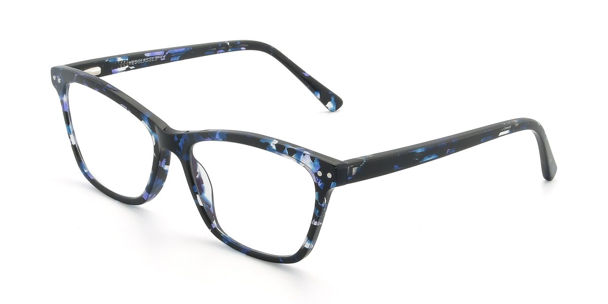 Tortoise Blue Medium Wayfarer Acetate Eyeglasses 17350