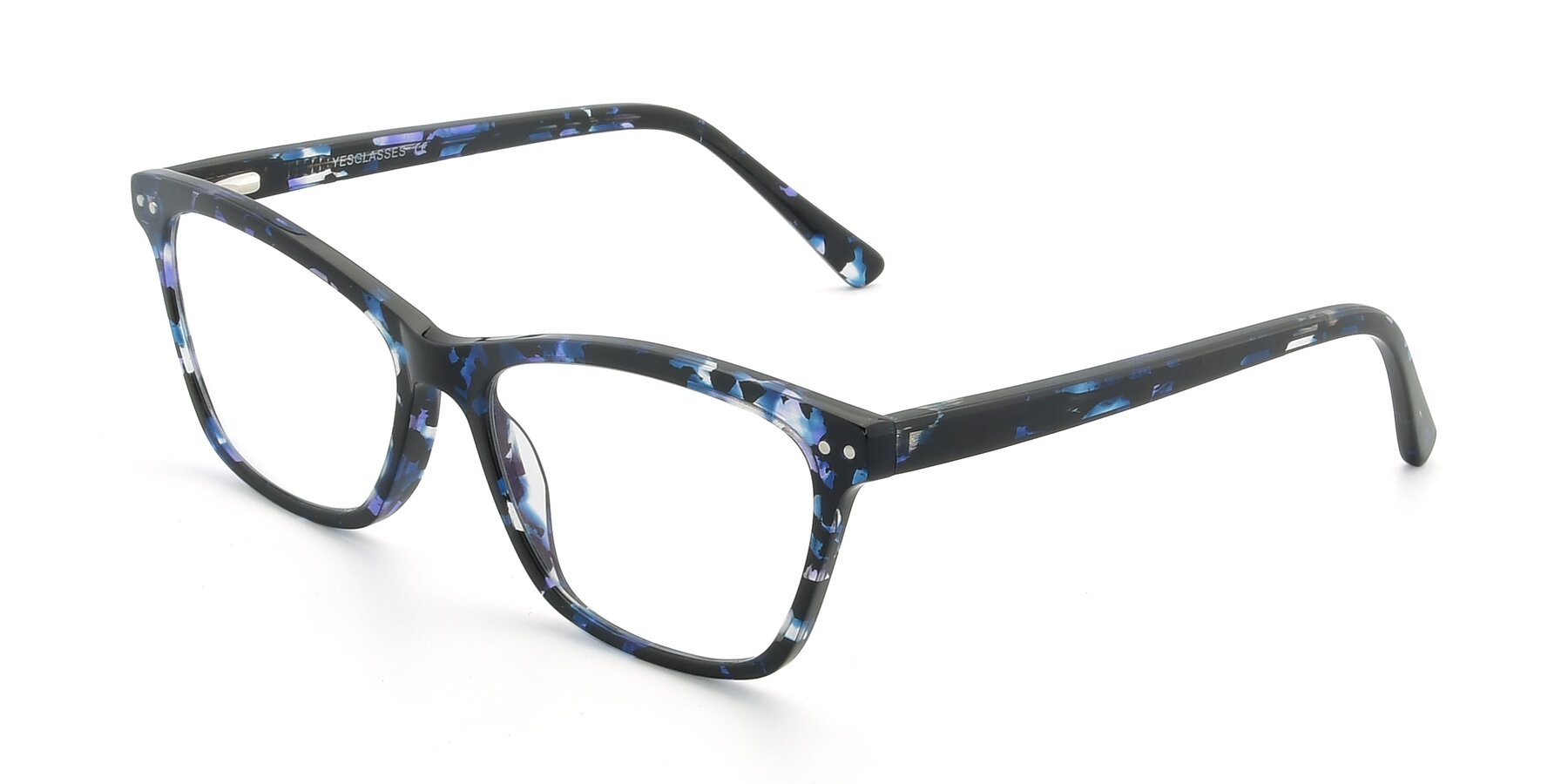 Angle of 17350 in Tortoise Blue with Clear Blue Light Blocking Lenses