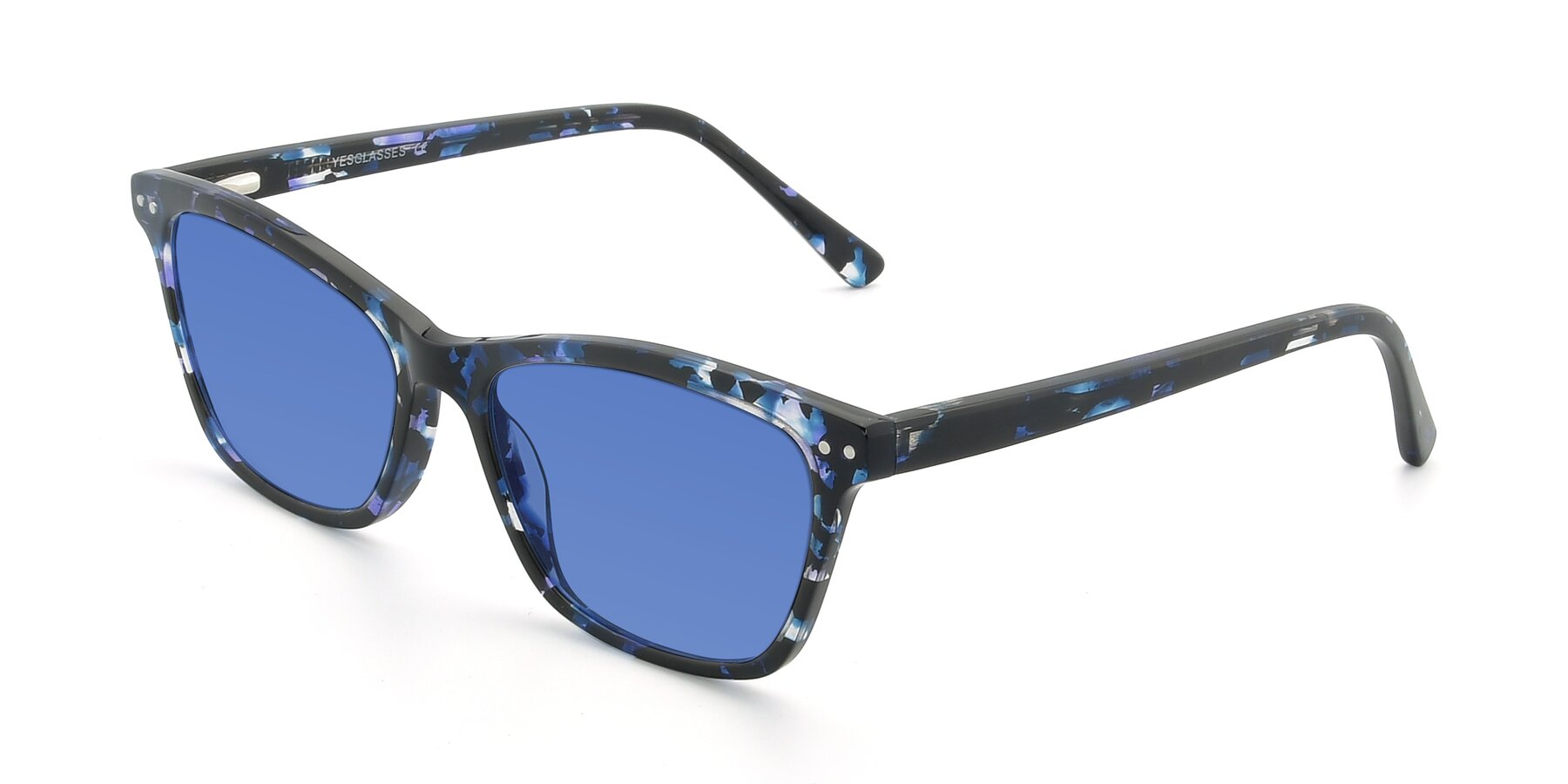 Angle of 17350 in Tortoise Blue with Blue Tinted Lenses