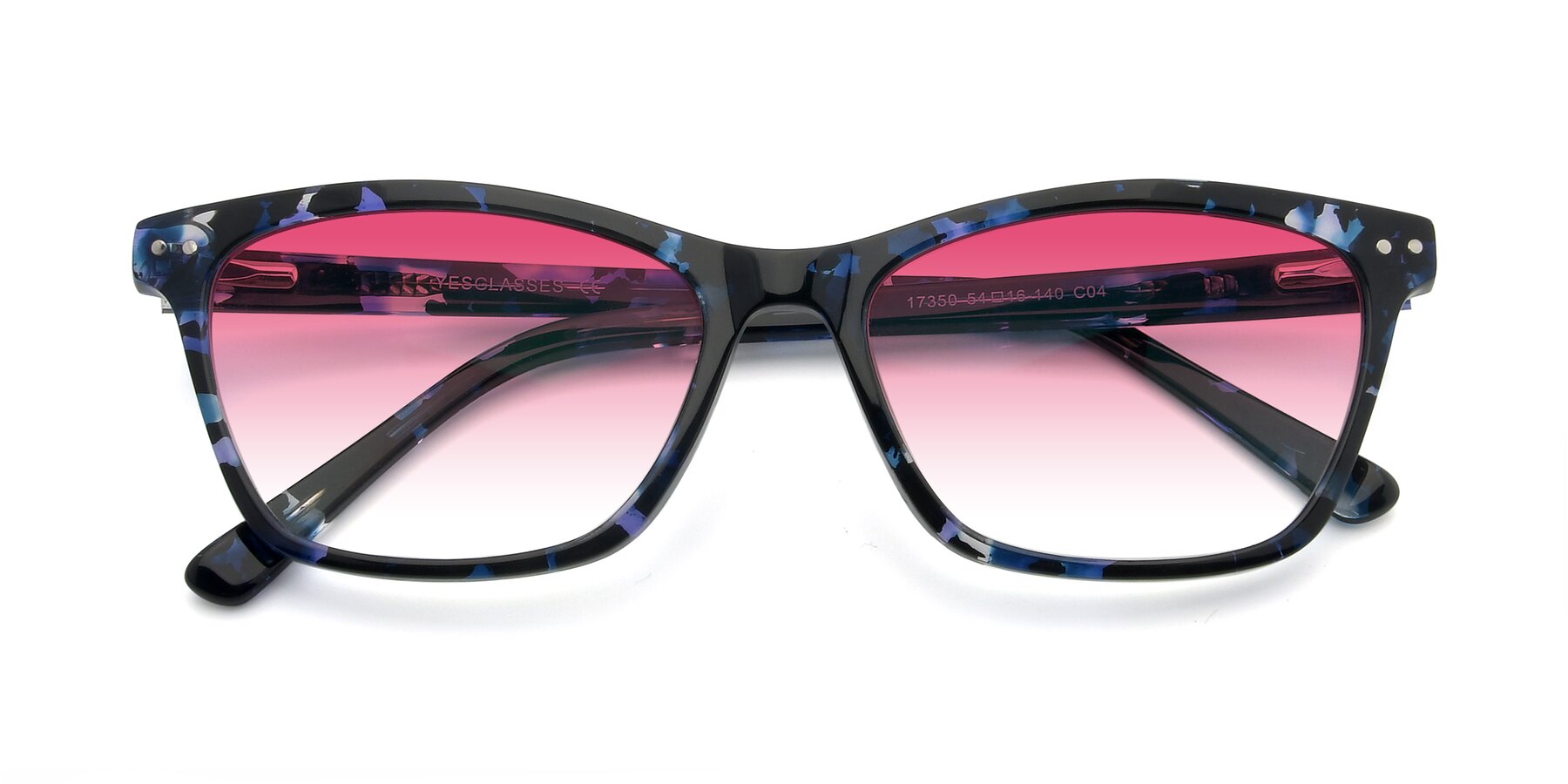 Folded Front of 17350 in Tortoise Blue with Pink Gradient Lenses