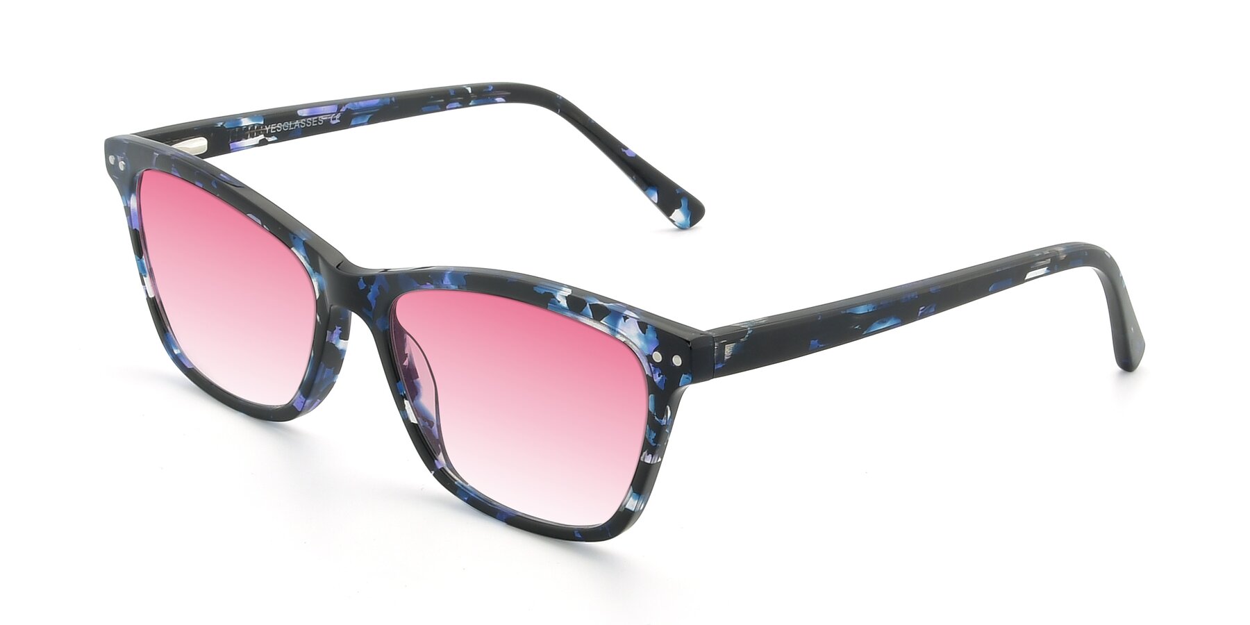 Angle of 17350 in Tortoise Blue with Pink Gradient Lenses