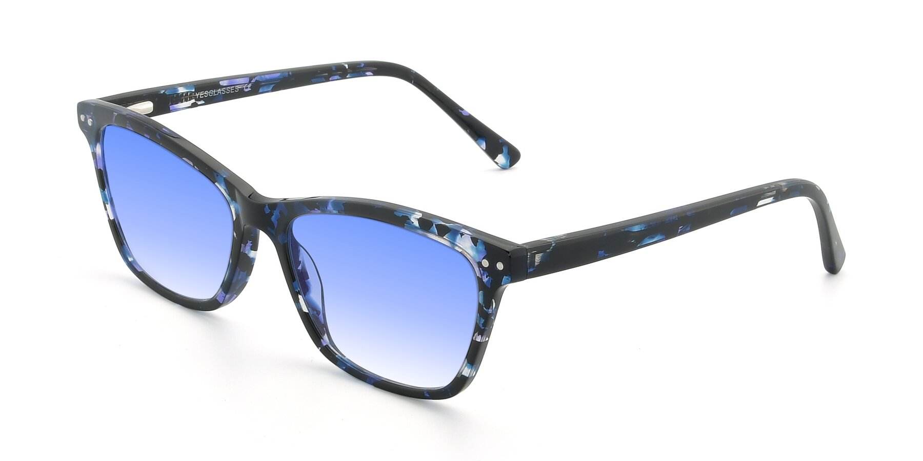 Angle of 17350 in Tortoise Blue with Blue Gradient Lenses