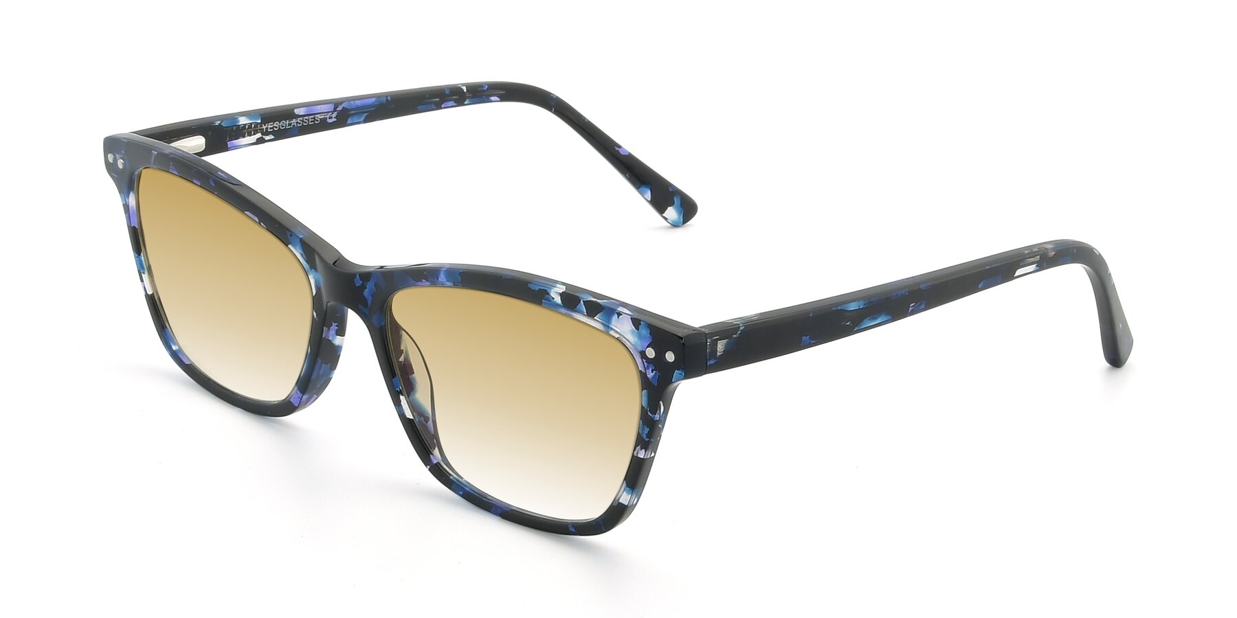Angle of 17350 in Tortoise Blue with Champagne Gradient Lenses