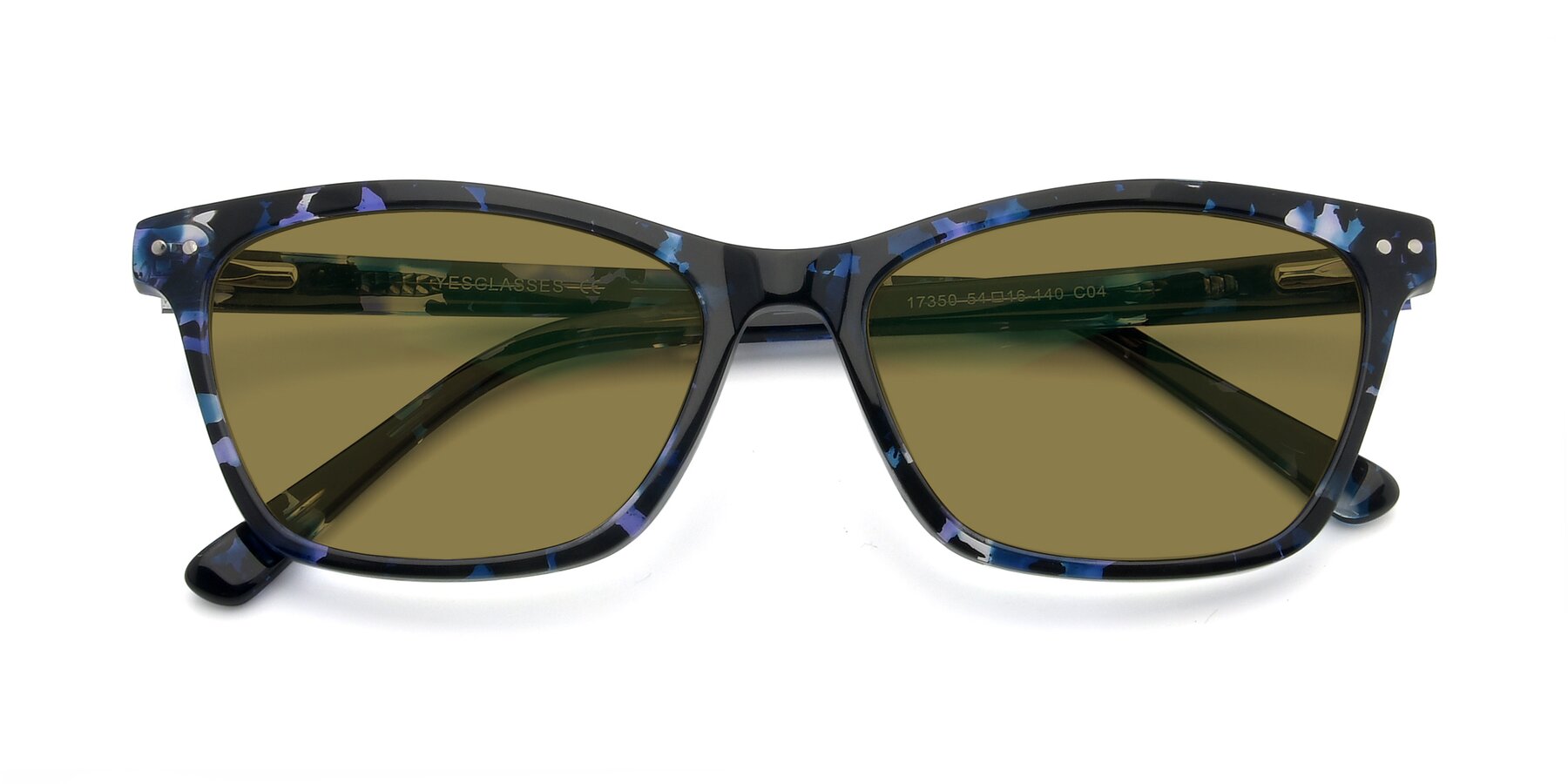 Folded Front of 17350 in Tortoise Blue with Brown Polarized Lenses