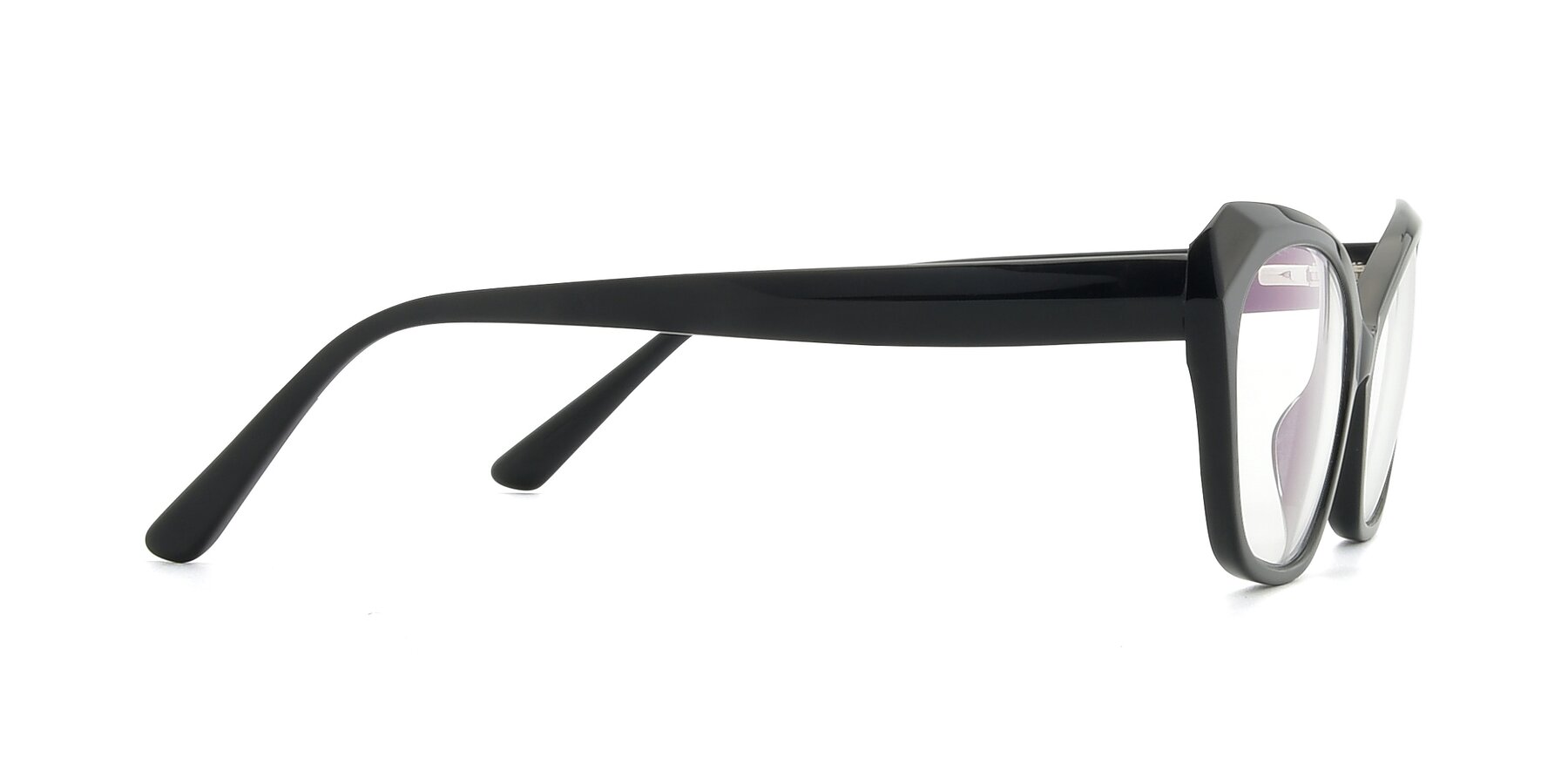 Side of 17351 in Black with Clear Blue Light Blocking Lenses