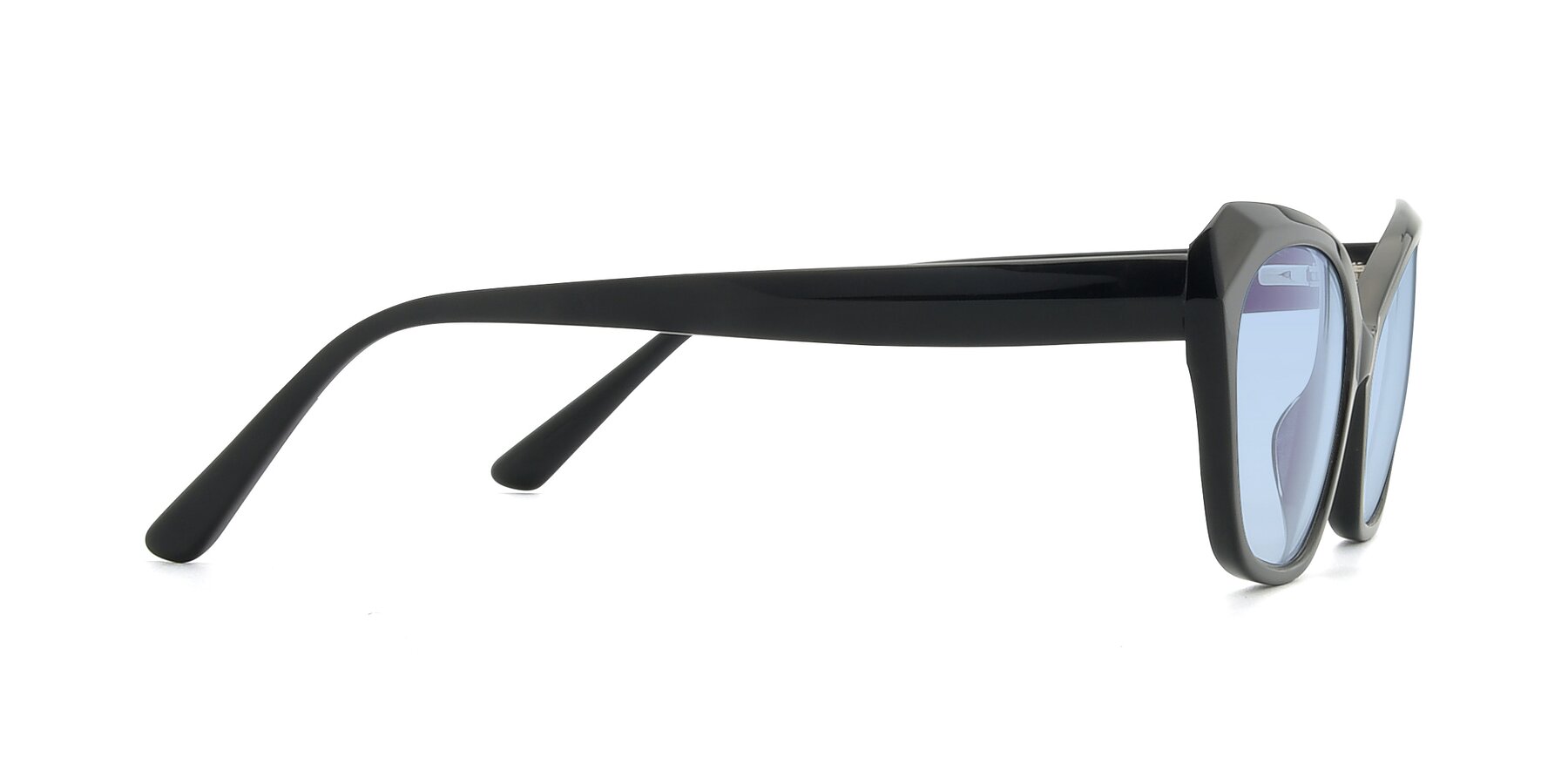 Side of 17351 in Black with Light Blue Tinted Lenses
