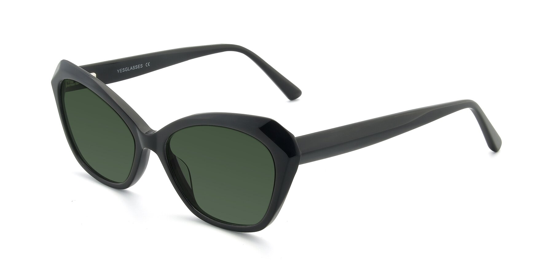 Angle of 17351 in Black with Green Tinted Lenses