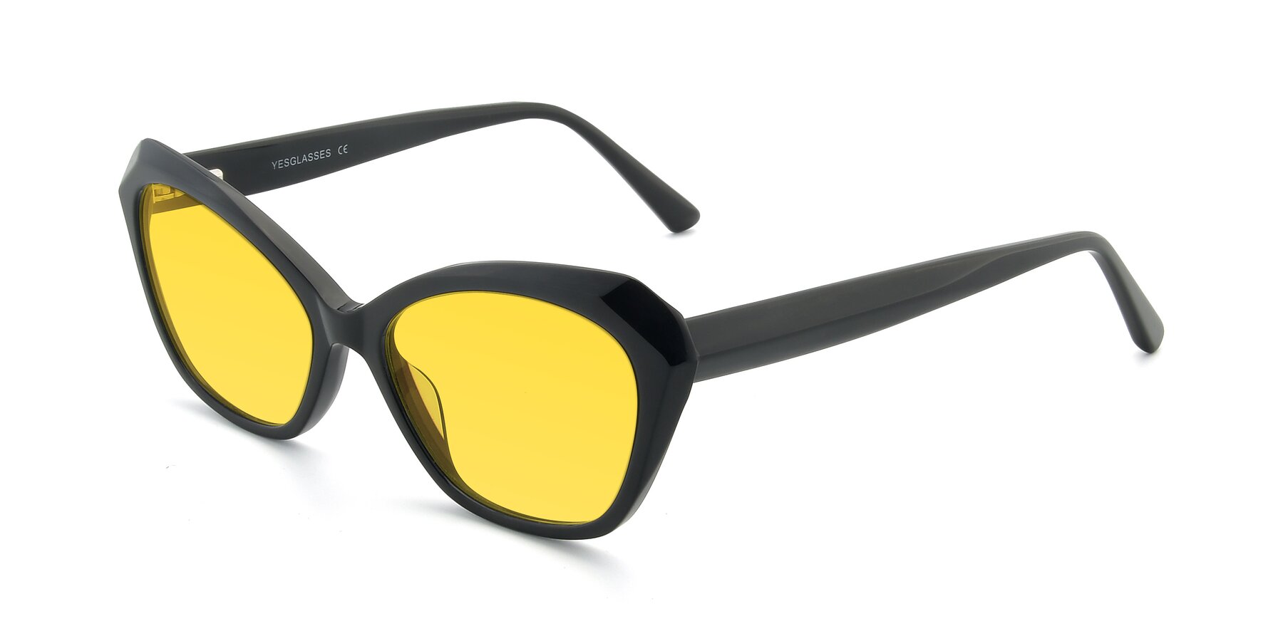 Angle of 17351 in Black with Yellow Tinted Lenses