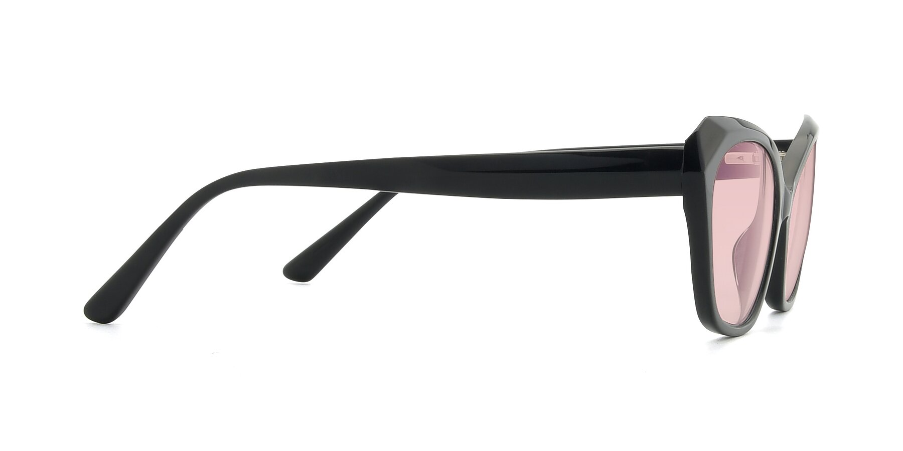 Side of 17351 in Black with Light Garnet Tinted Lenses