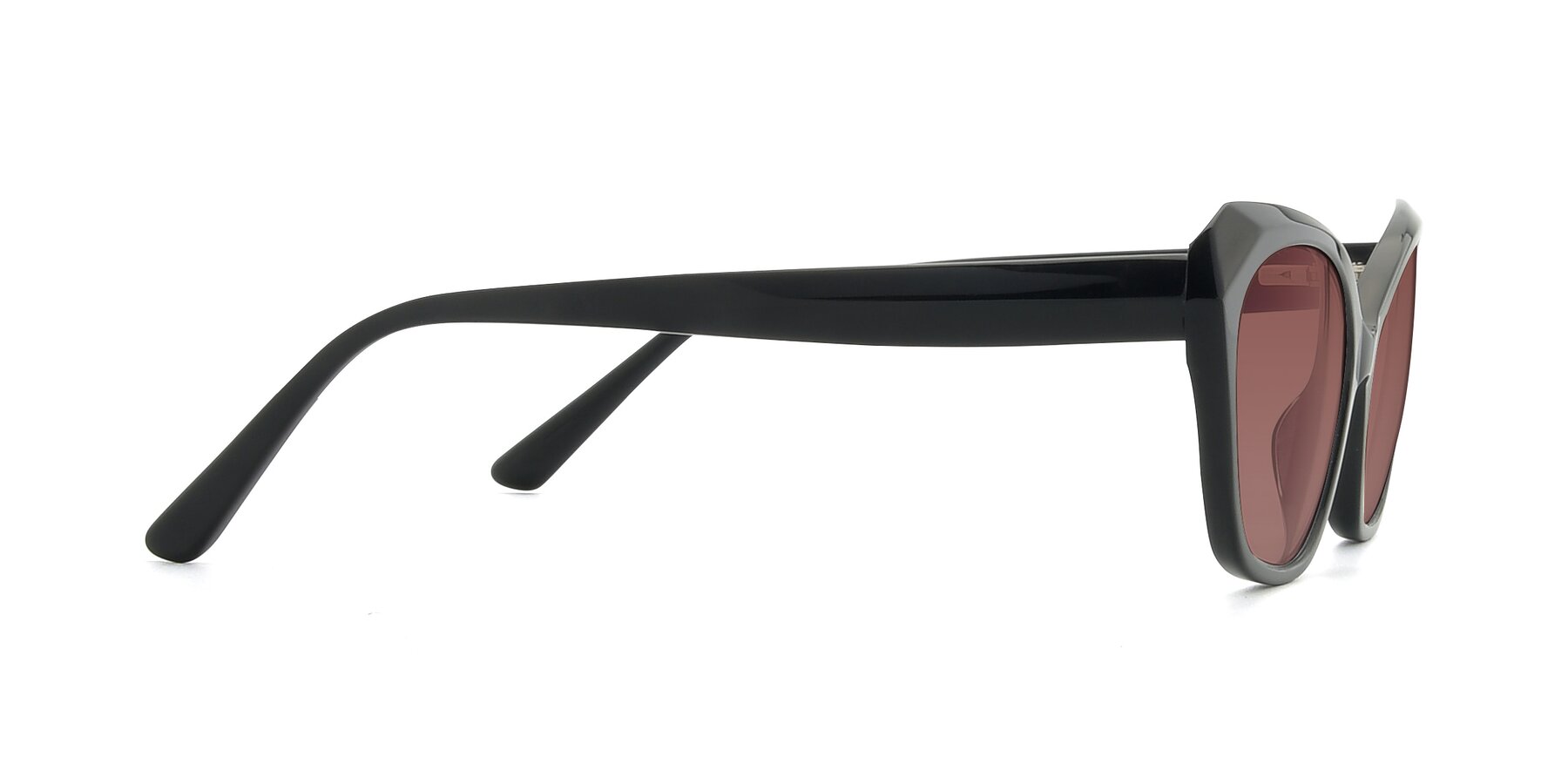 Side of 17351 in Black with Garnet Tinted Lenses