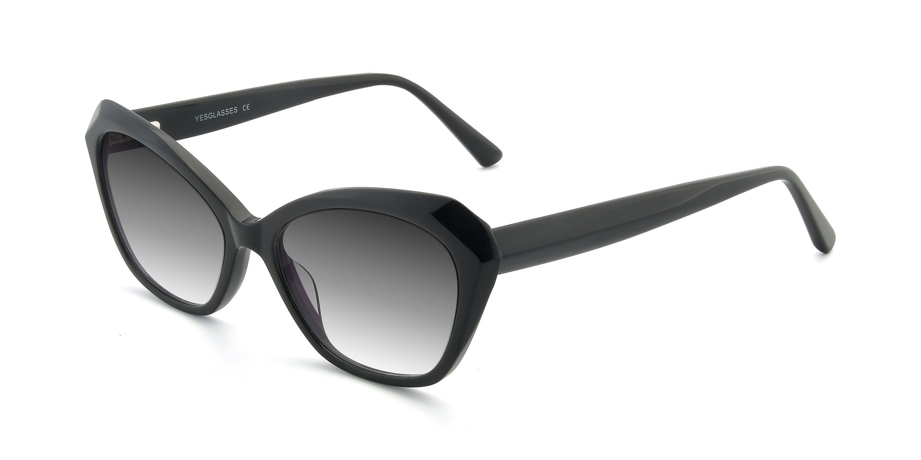 Angle of 17351 in Black with Gray Gradient Lenses