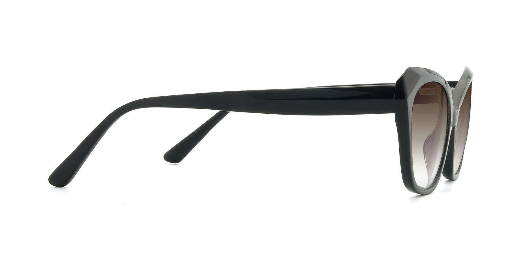 Side of 17351 in Black with Brown Gradient Lenses