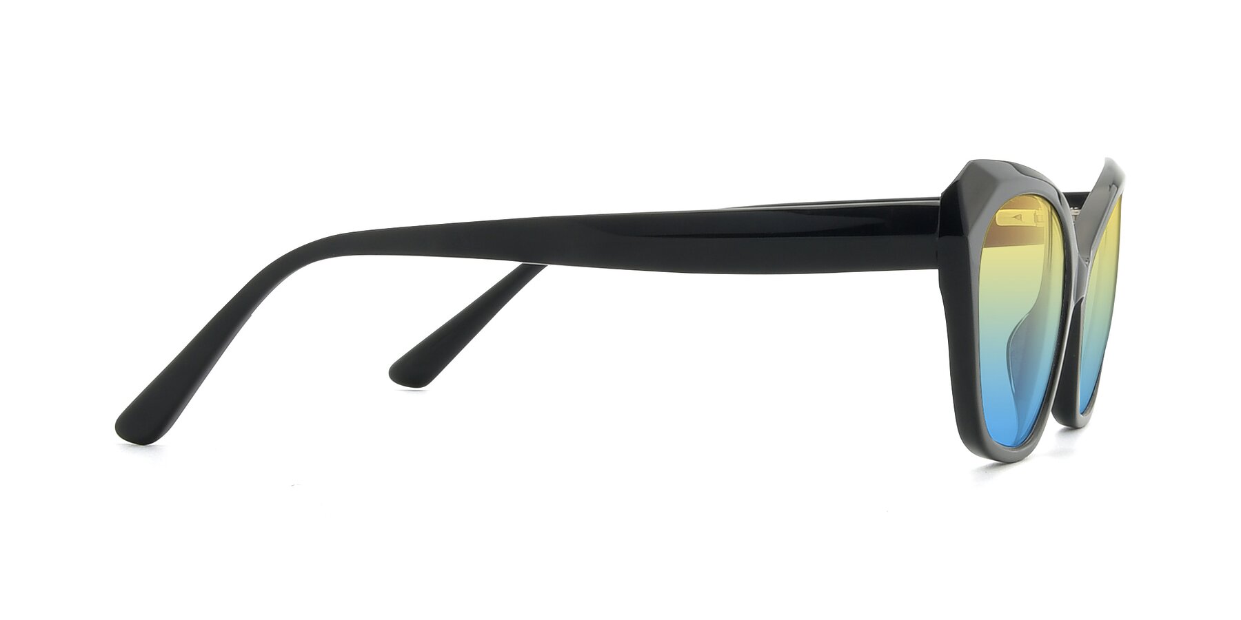 Side of 17351 in Black with Yellow / Blue Gradient Lenses