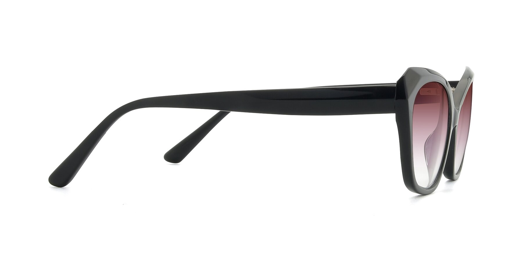 Side of 17351 in Black with Garnet Gradient Lenses