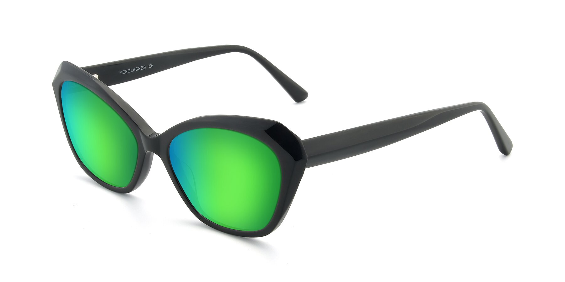 Angle of 17351 in Black with Green Mirrored Lenses