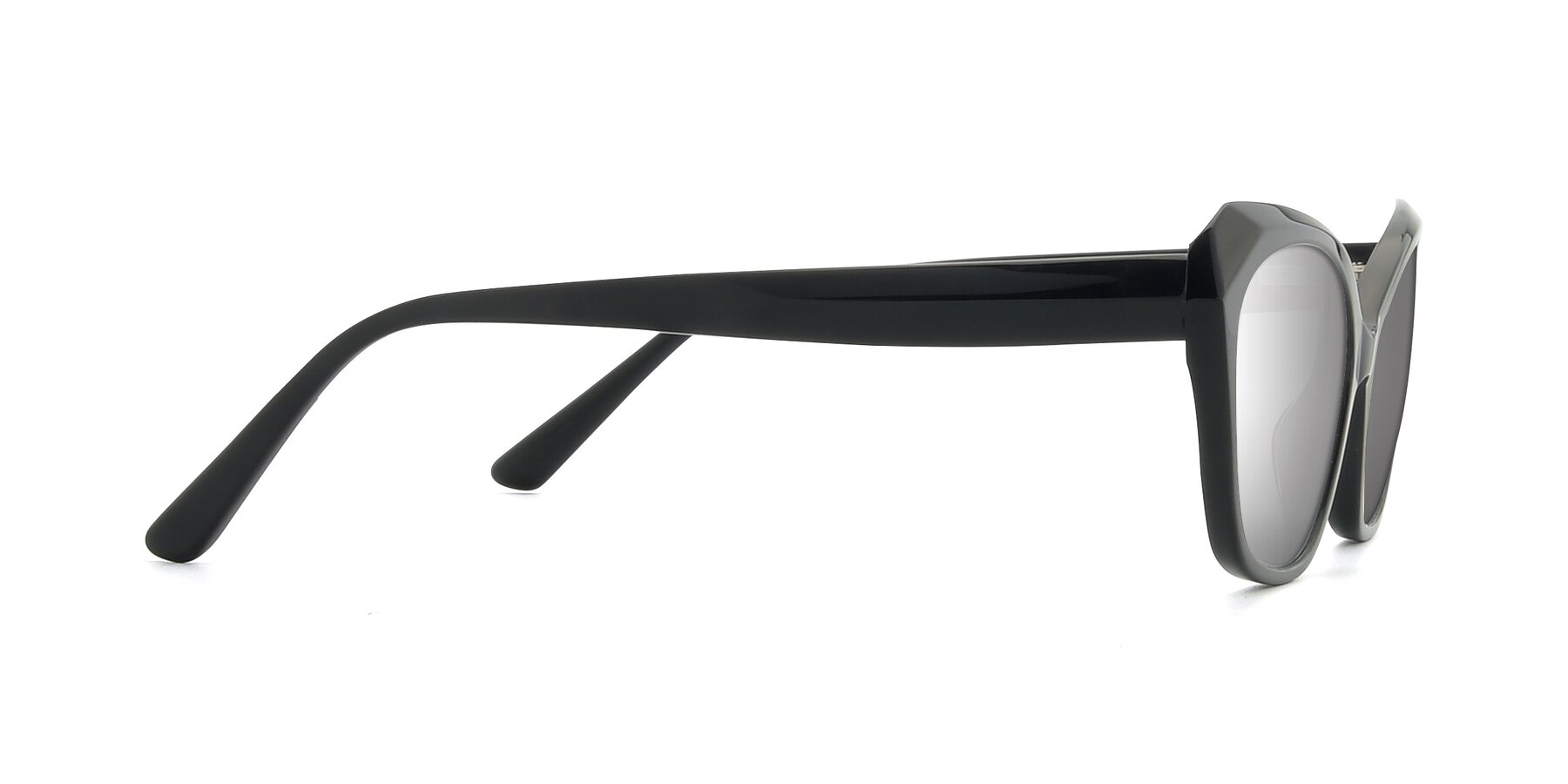 Side of 17351 in Black with Silver Mirrored Lenses