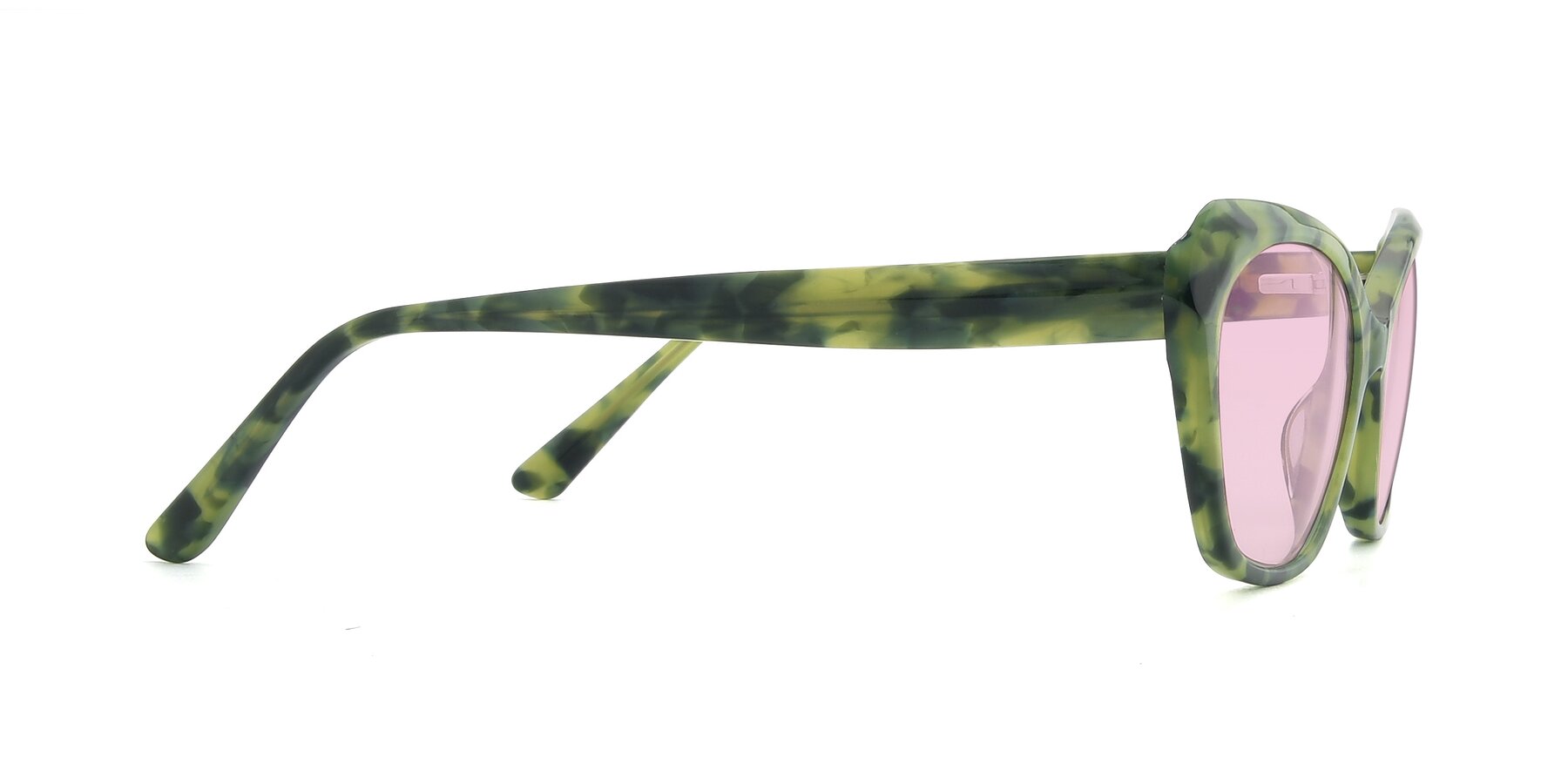 Side of 17351 in Floral Green with Light Pink Tinted Lenses
