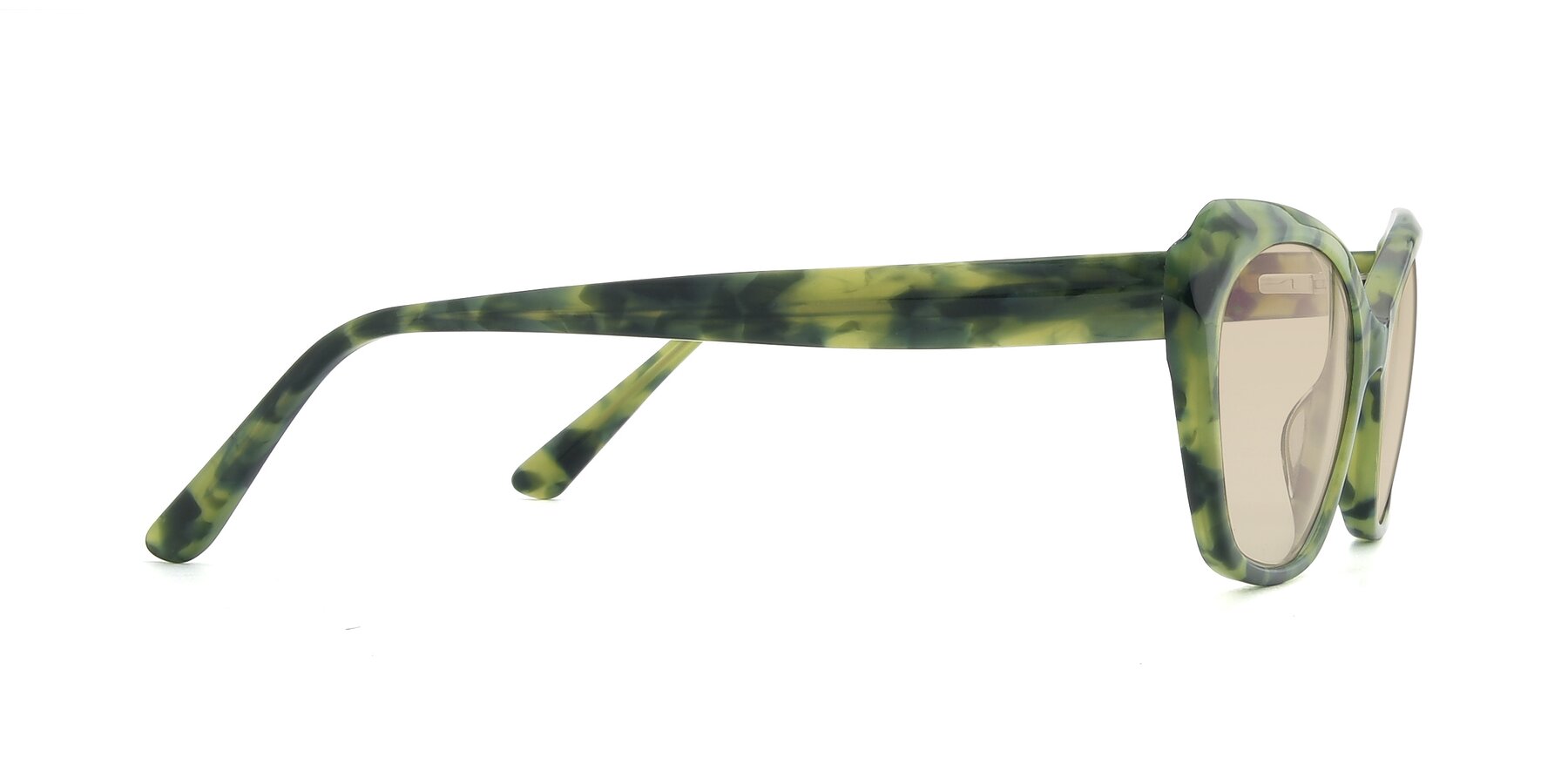 Side of 17351 in Floral Green with Light Brown Tinted Lenses