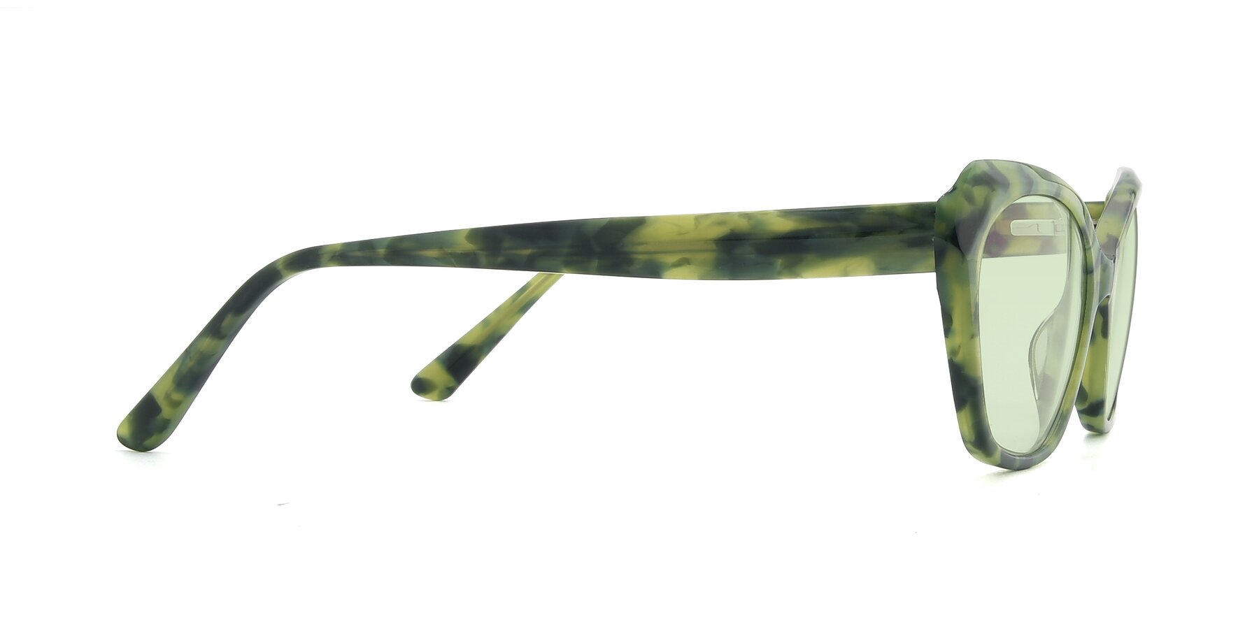 Side of 17351 in Floral Green with Light Green Tinted Lenses