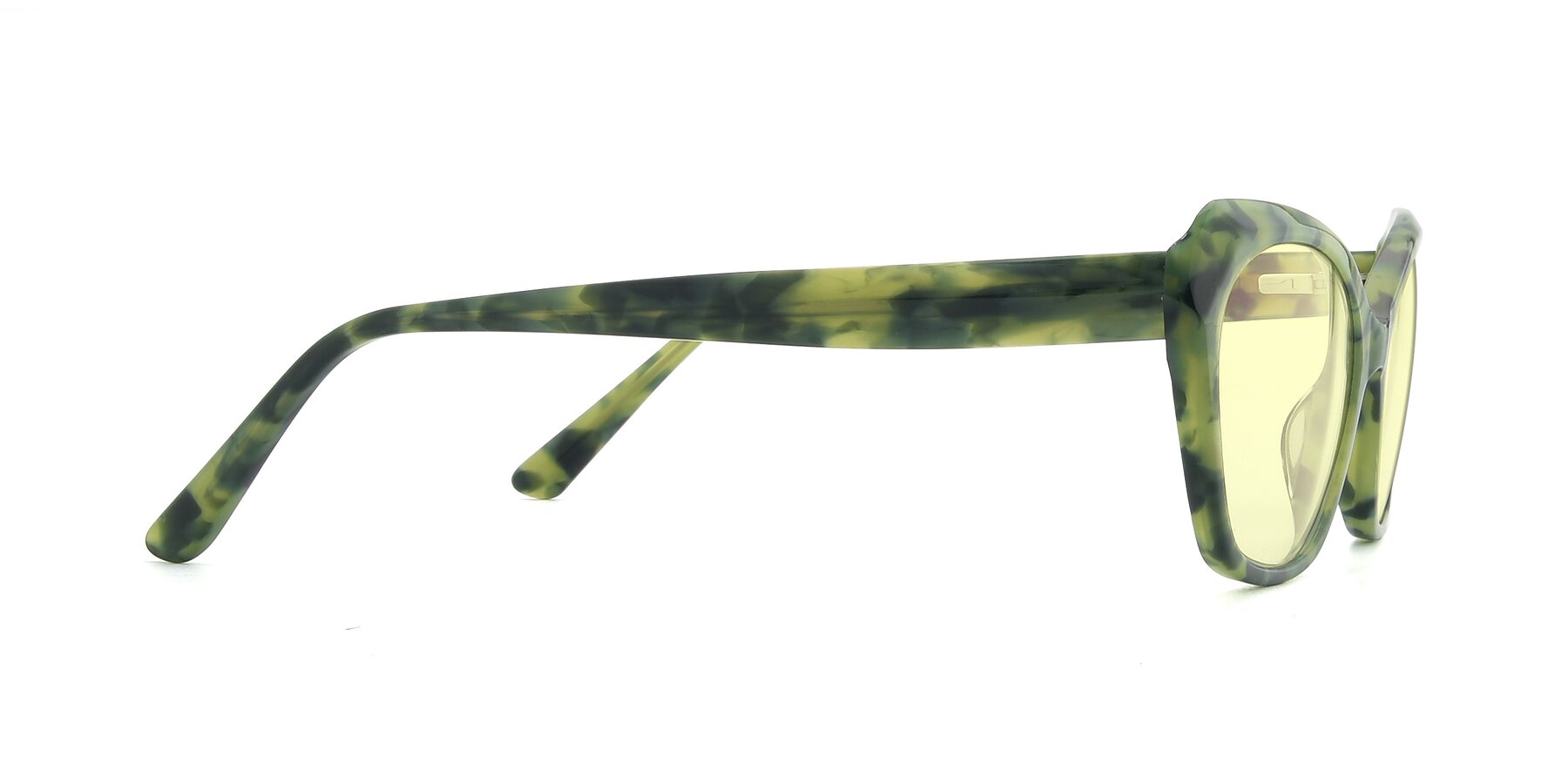 Side of 17351 in Floral Green with Light Yellow Tinted Lenses