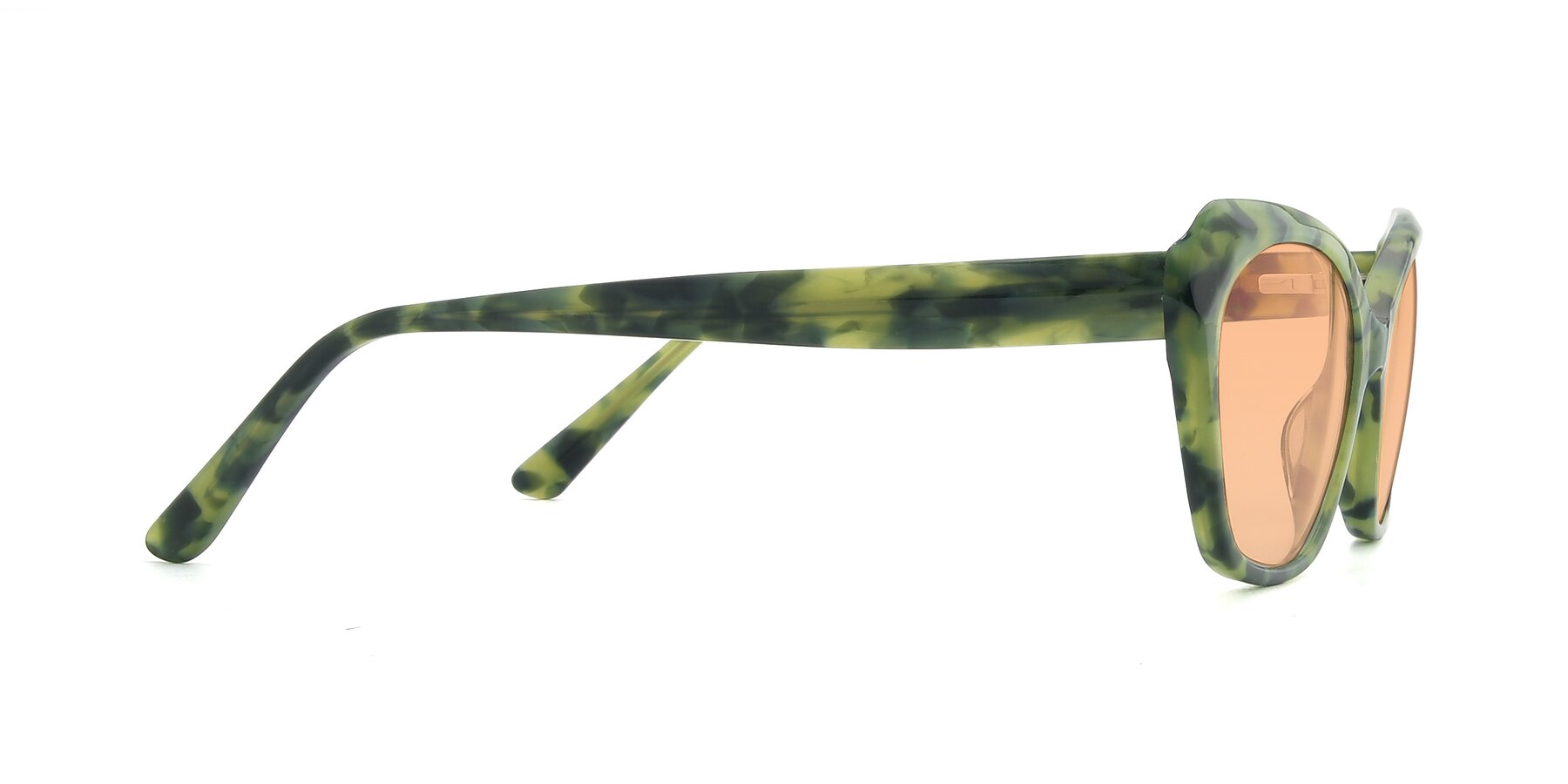 Side of 17351 in Floral Green with Light Orange Tinted Lenses