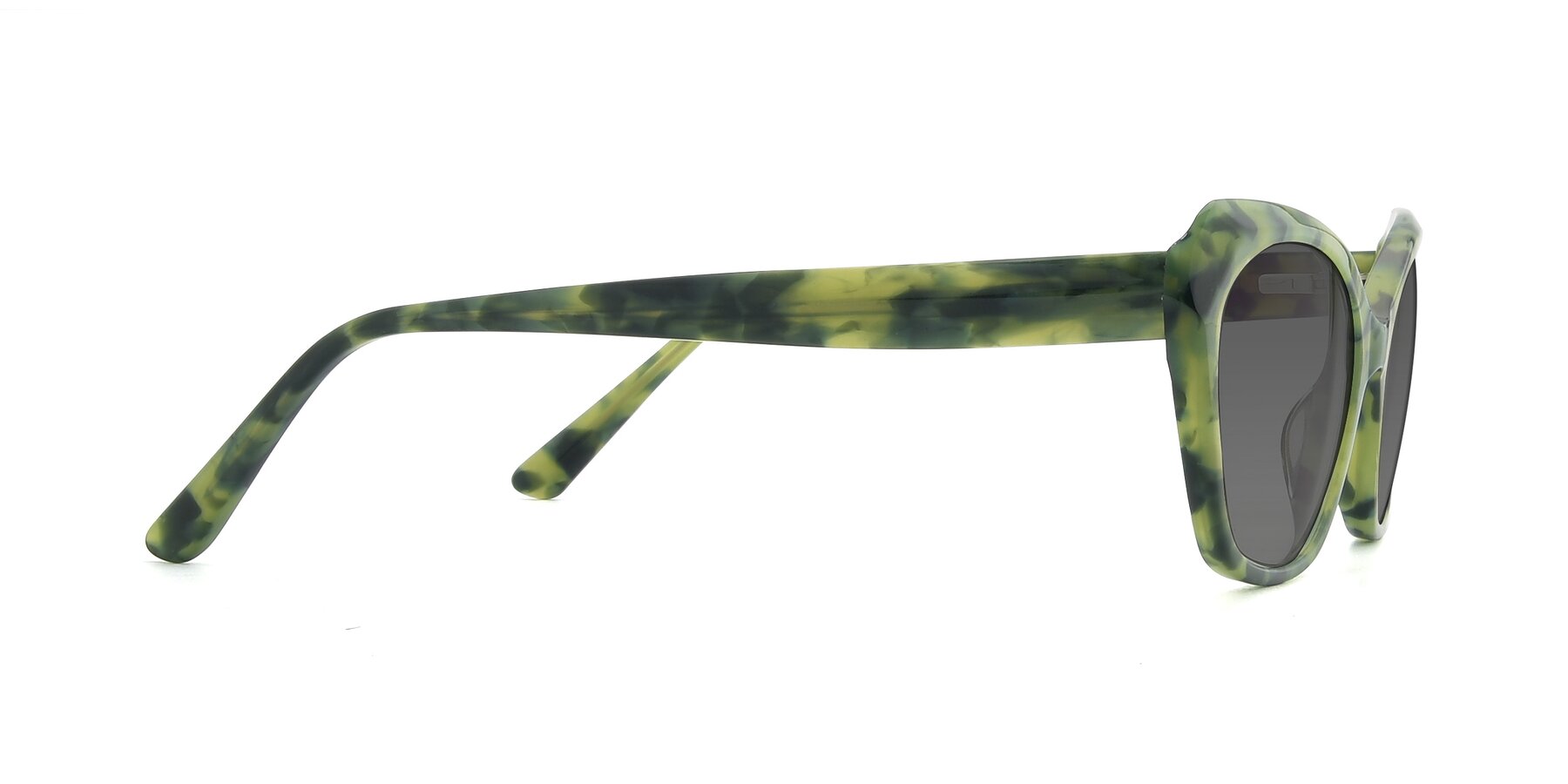 Side of 17351 in Floral Green with Medium Gray Tinted Lenses