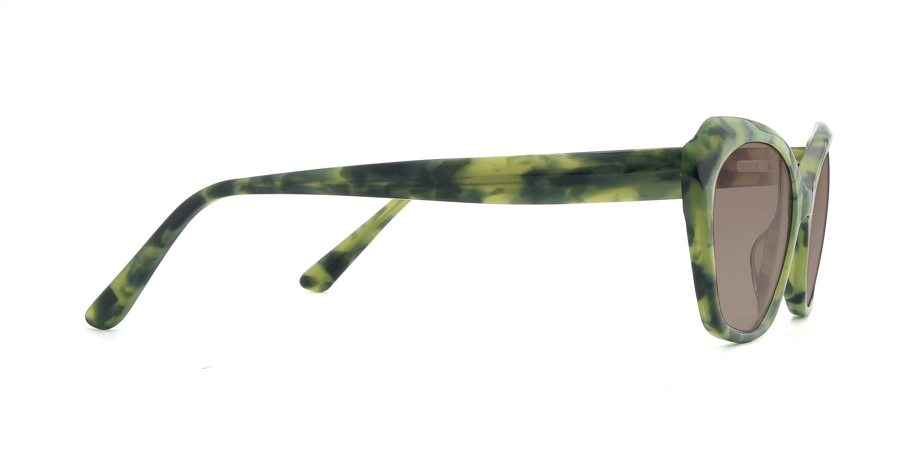 Side of 17351 in Floral Green with Medium Brown Tinted Lenses