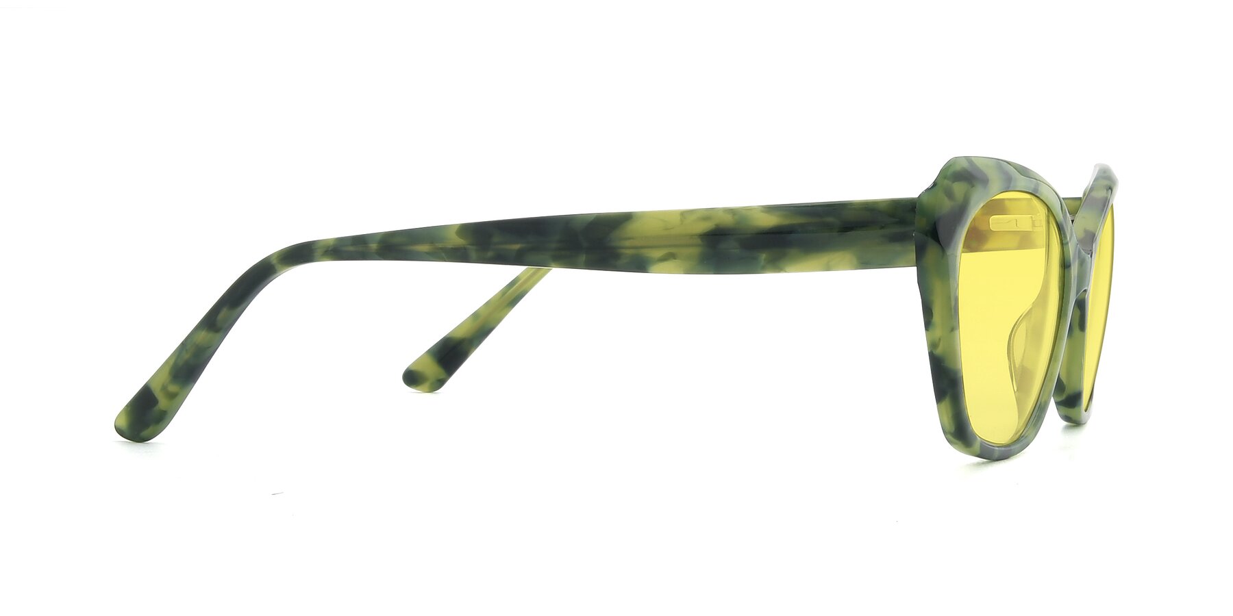 Side of 17351 in Floral Green with Medium Yellow Tinted Lenses