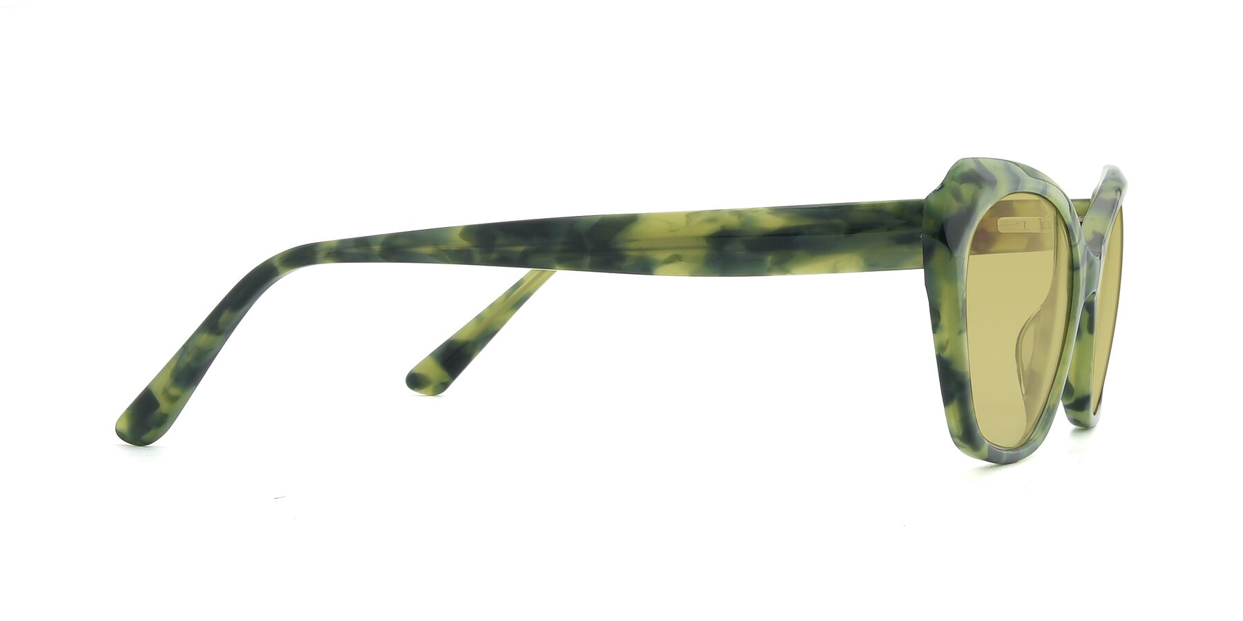 Side of 17351 in Floral Green with Medium Champagne Tinted Lenses