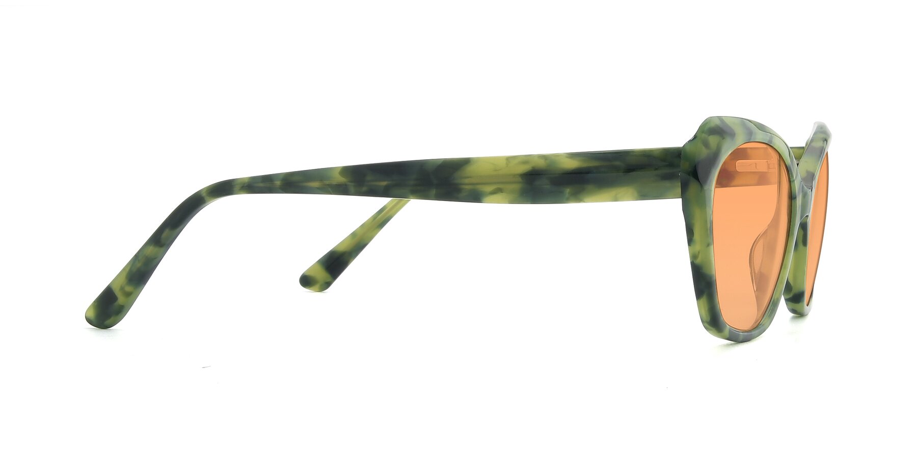 Side of 17351 in Floral Green with Medium Orange Tinted Lenses