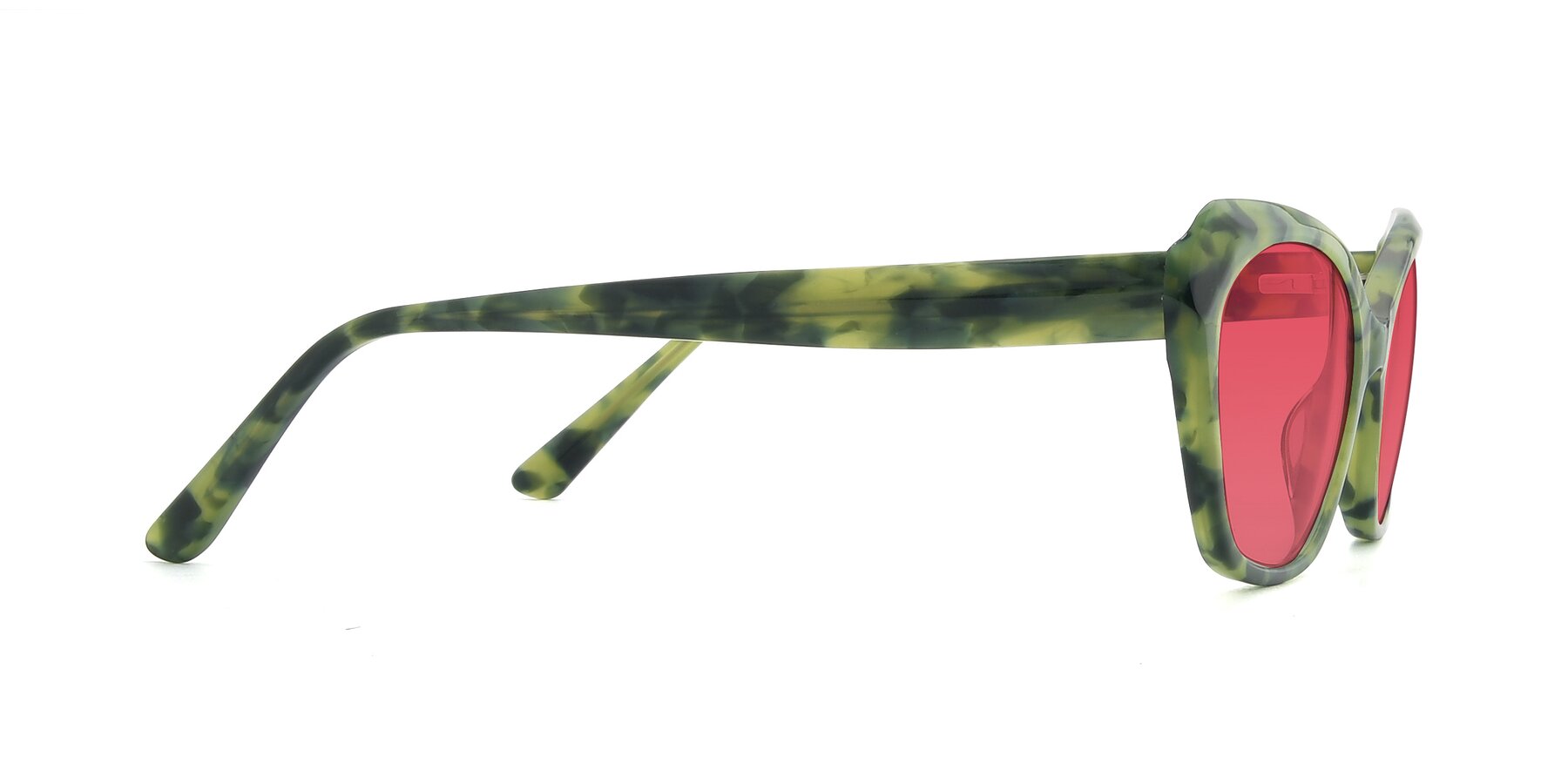 Side of 17351 in Floral Green with Red Tinted Lenses