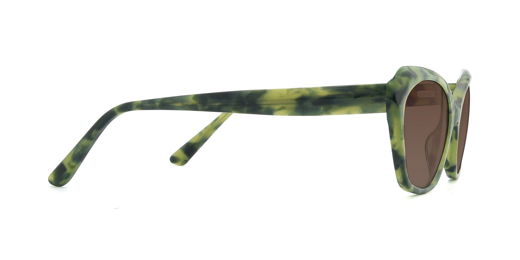 Side of 17351 in Floral Green with Brown Tinted Lenses