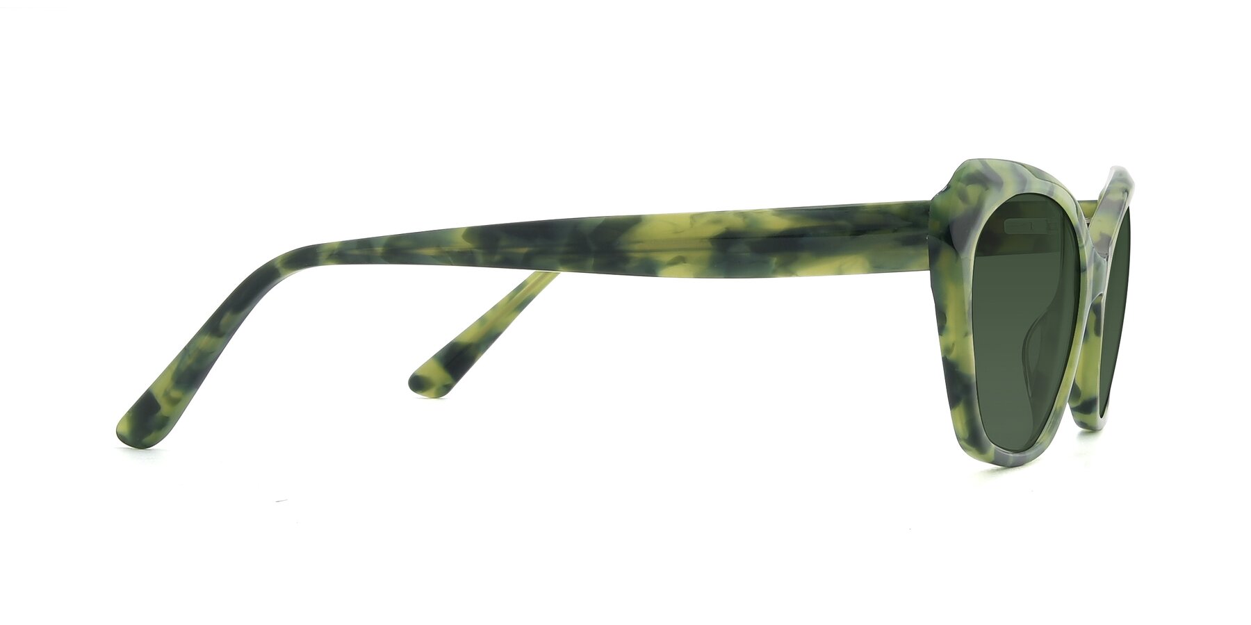 Side of 17351 in Floral Green with Green Tinted Lenses