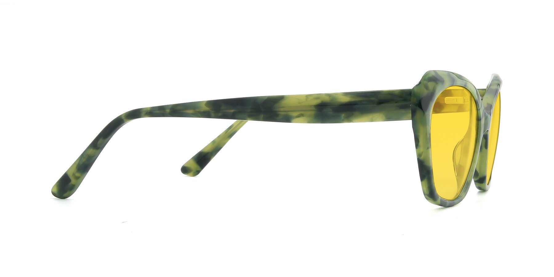 Side of 17351 in Floral Green with Yellow Tinted Lenses