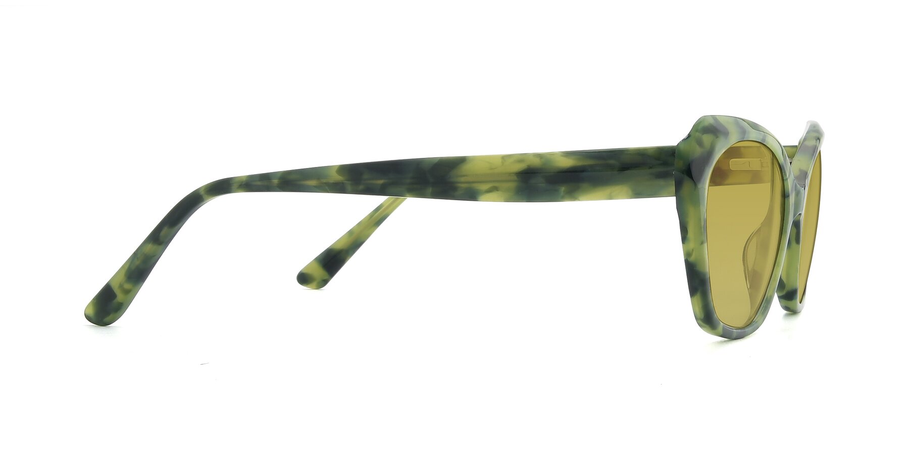 Side of 17351 in Floral Green with Champagne Tinted Lenses