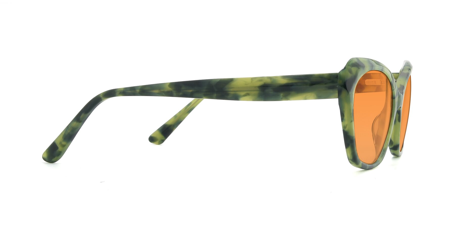 Side of 17351 in Floral Green with Orange Tinted Lenses