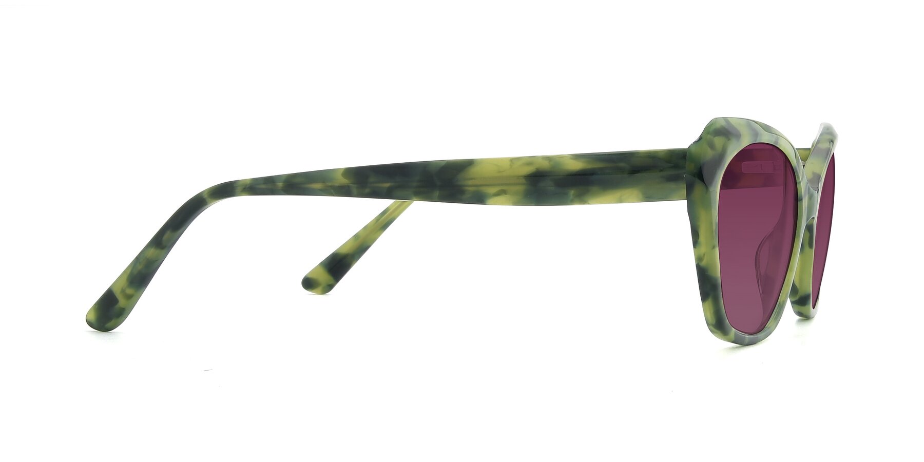 Side of 17351 in Floral Green with Wine Tinted Lenses