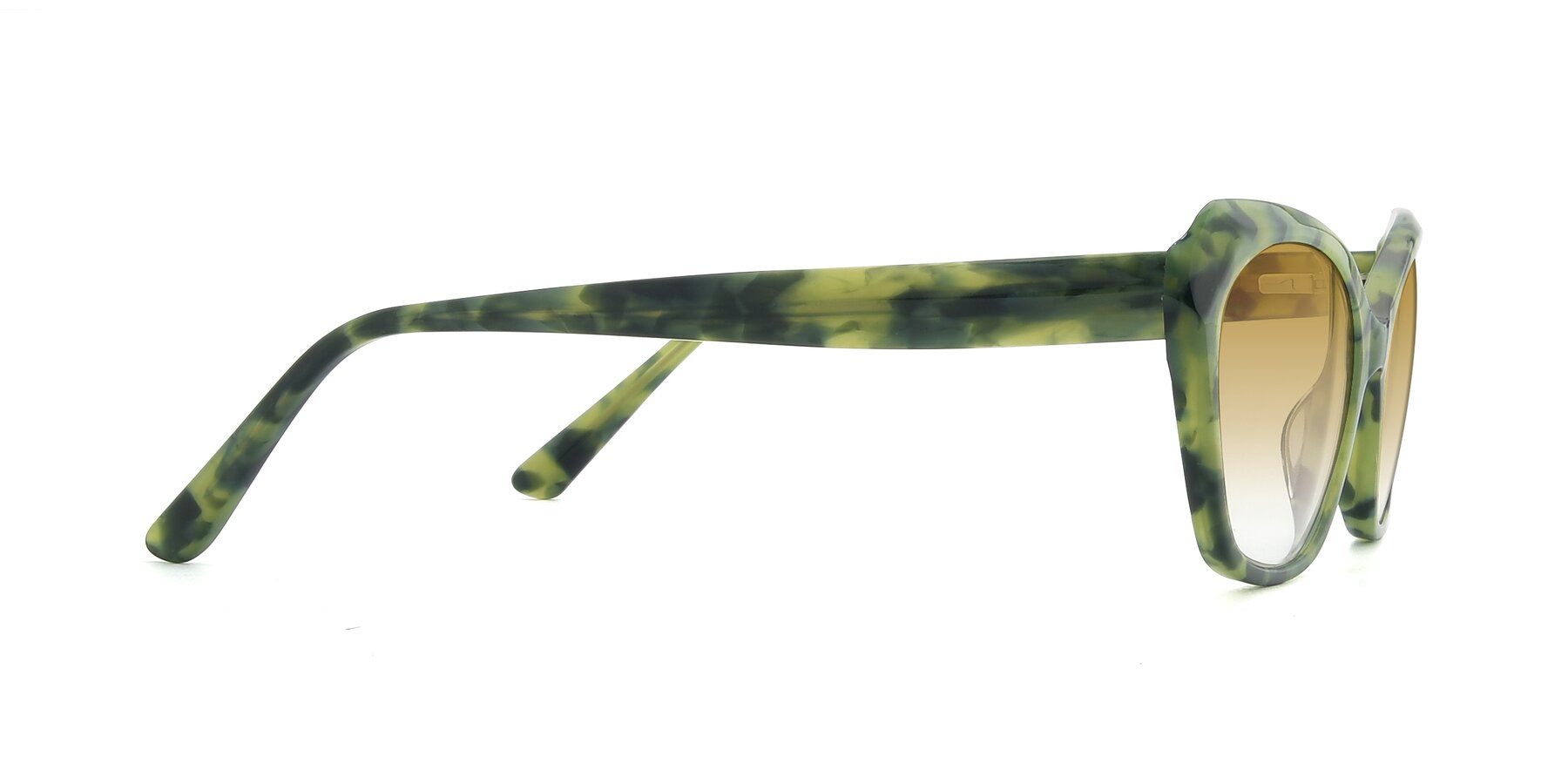 Side of 17351 in Floral Green with Champagne Gradient Lenses