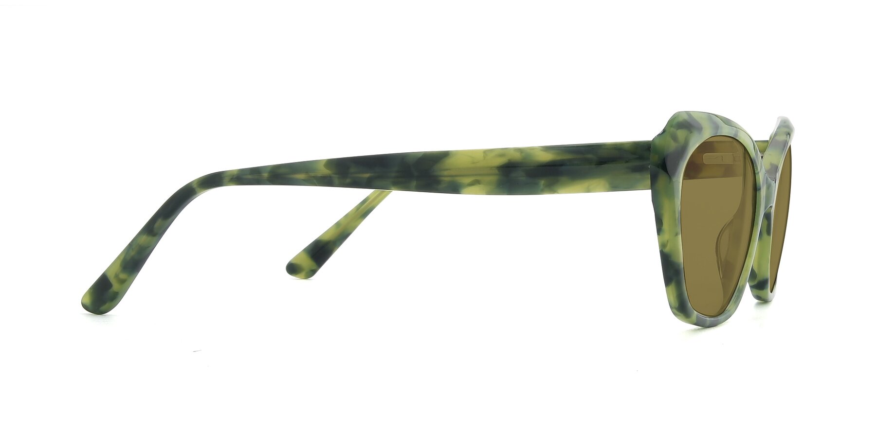 Side of 17351 in Floral Green with Brown Polarized Lenses