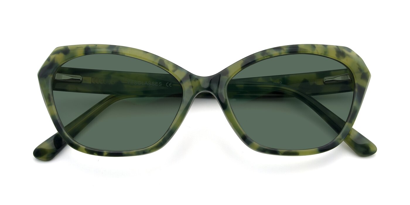 17351 - Floral Green Polarized Sunglasses