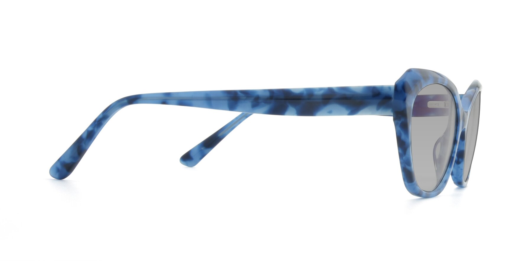 Side of 17351 in Floral Blue with Light Gray Tinted Lenses
