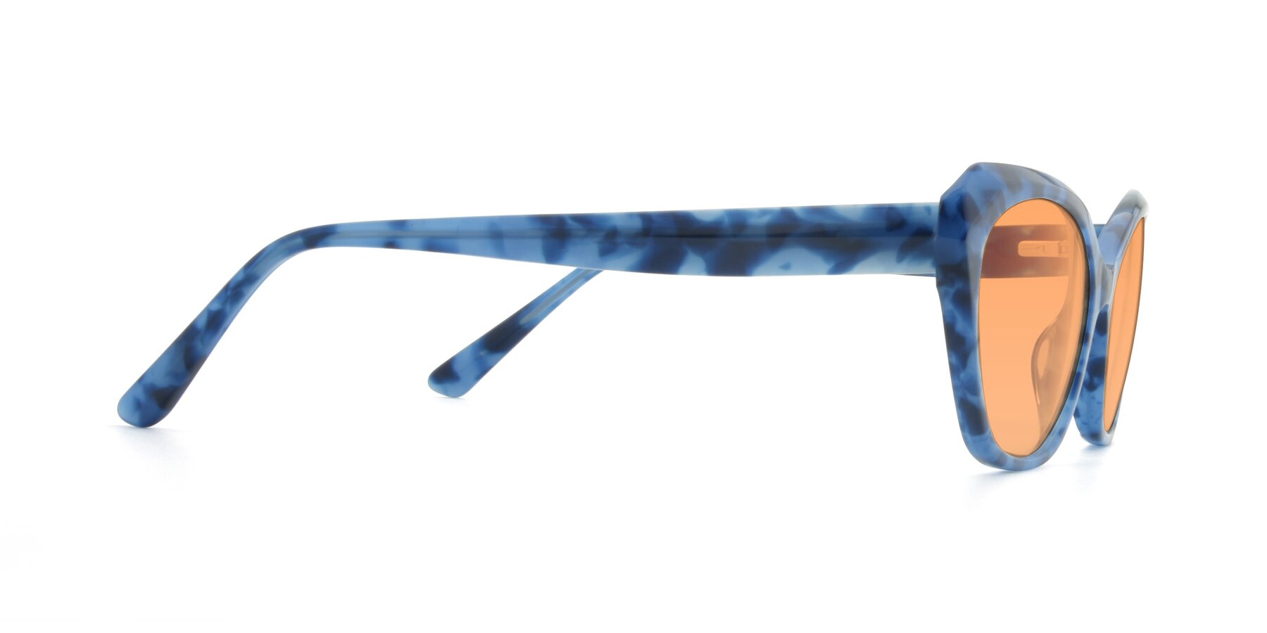 Side of 17351 in Floral Blue with Medium Orange Tinted Lenses