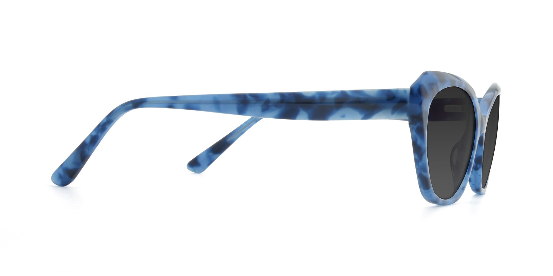 Side of 17351 in Floral Blue with Gray Tinted Lenses