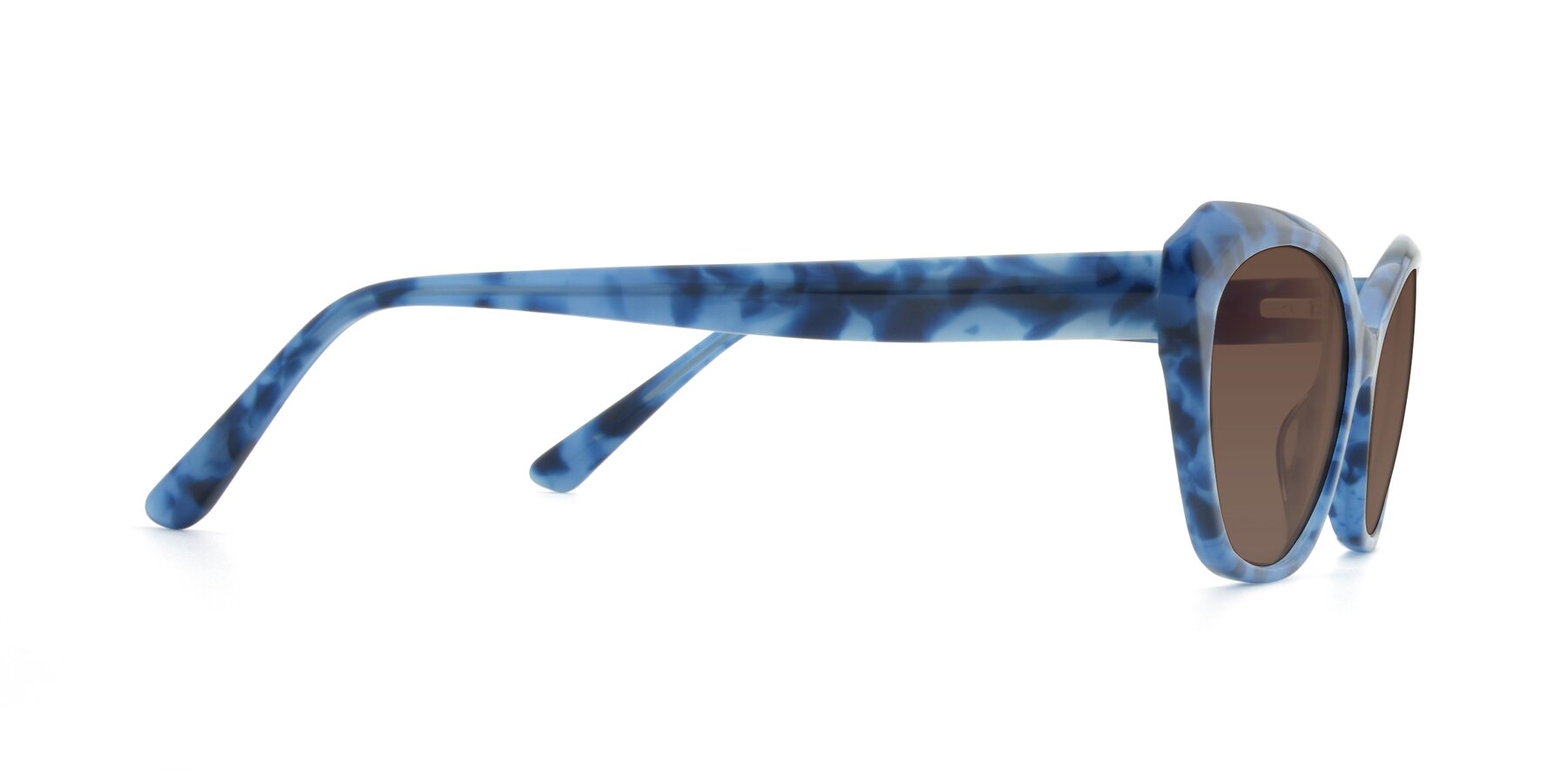Side of 17351 in Floral Blue with Brown Tinted Lenses