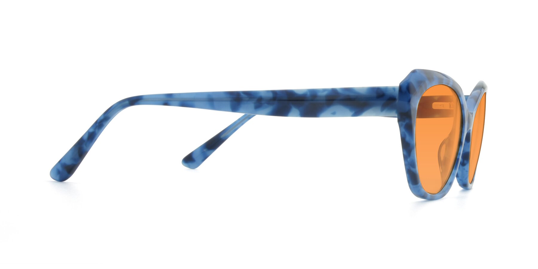 Side of 17351 in Floral Blue with Orange Tinted Lenses