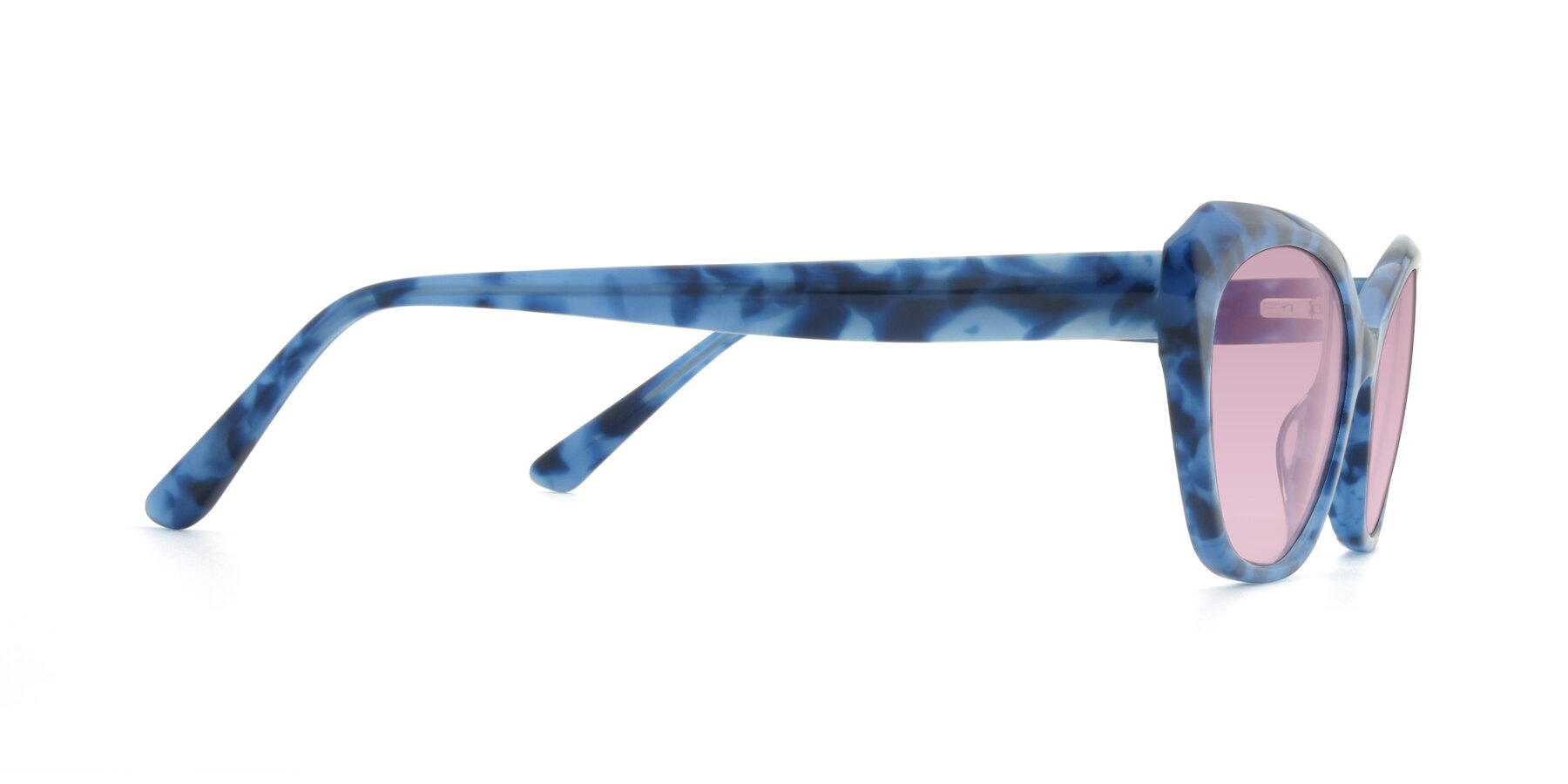 Side of 17351 in Floral Blue with Light Wine Tinted Lenses