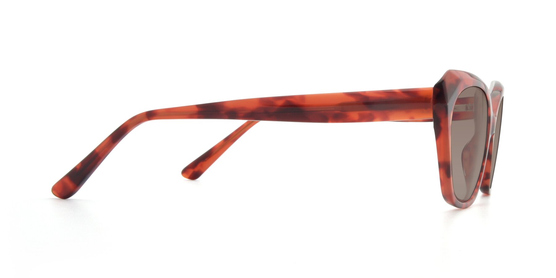 Side of 17351 in Floral Red with Medium Brown Tinted Lenses